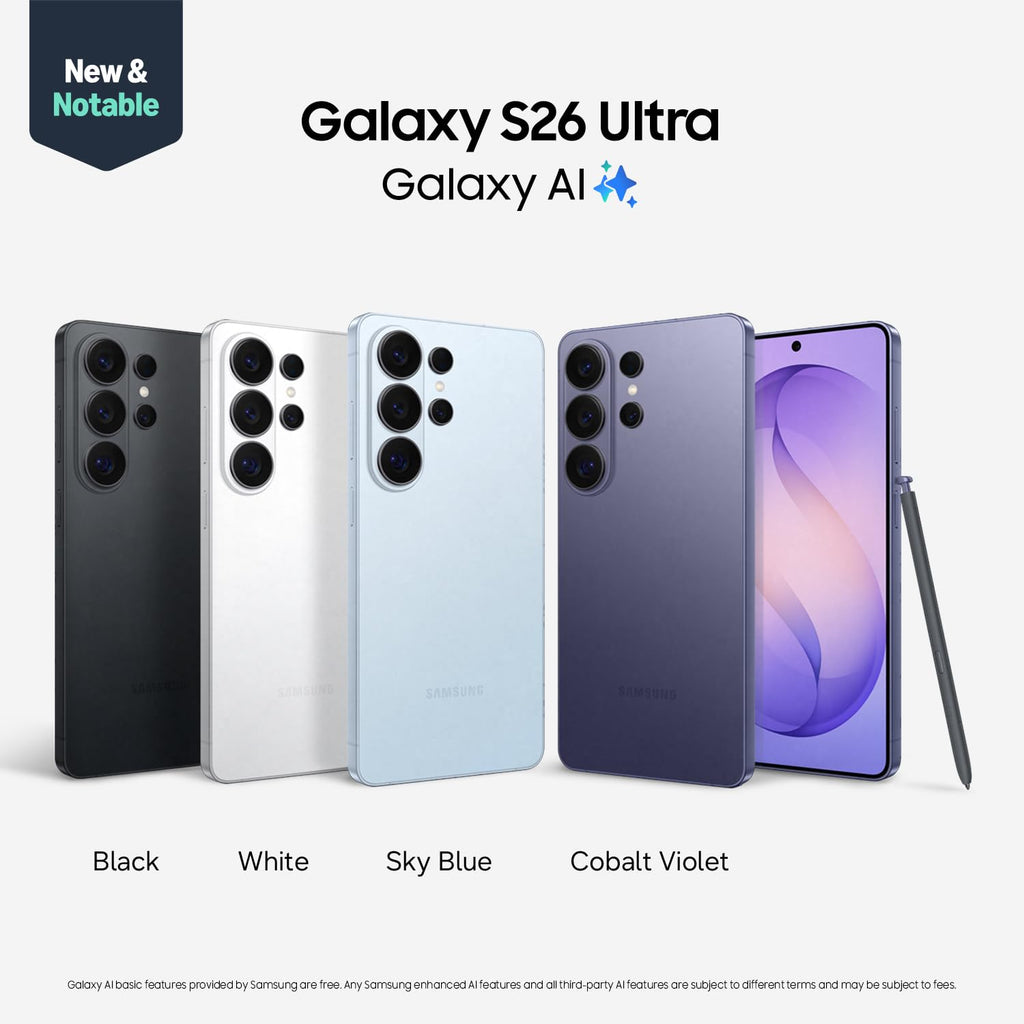 Samsung Galaxy S26 Ultra, Unlocked Android Smartphone, 256GB, Privacy Display, Galaxy AI, AI Camera, Super Fast Charging 3.0, Durable Battery, 2026, US 1 Year Warranty, White