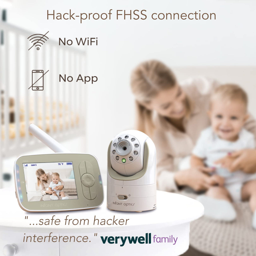 Non-WiFi Baby Monitor with 480p Video Pan Tilt Zoom