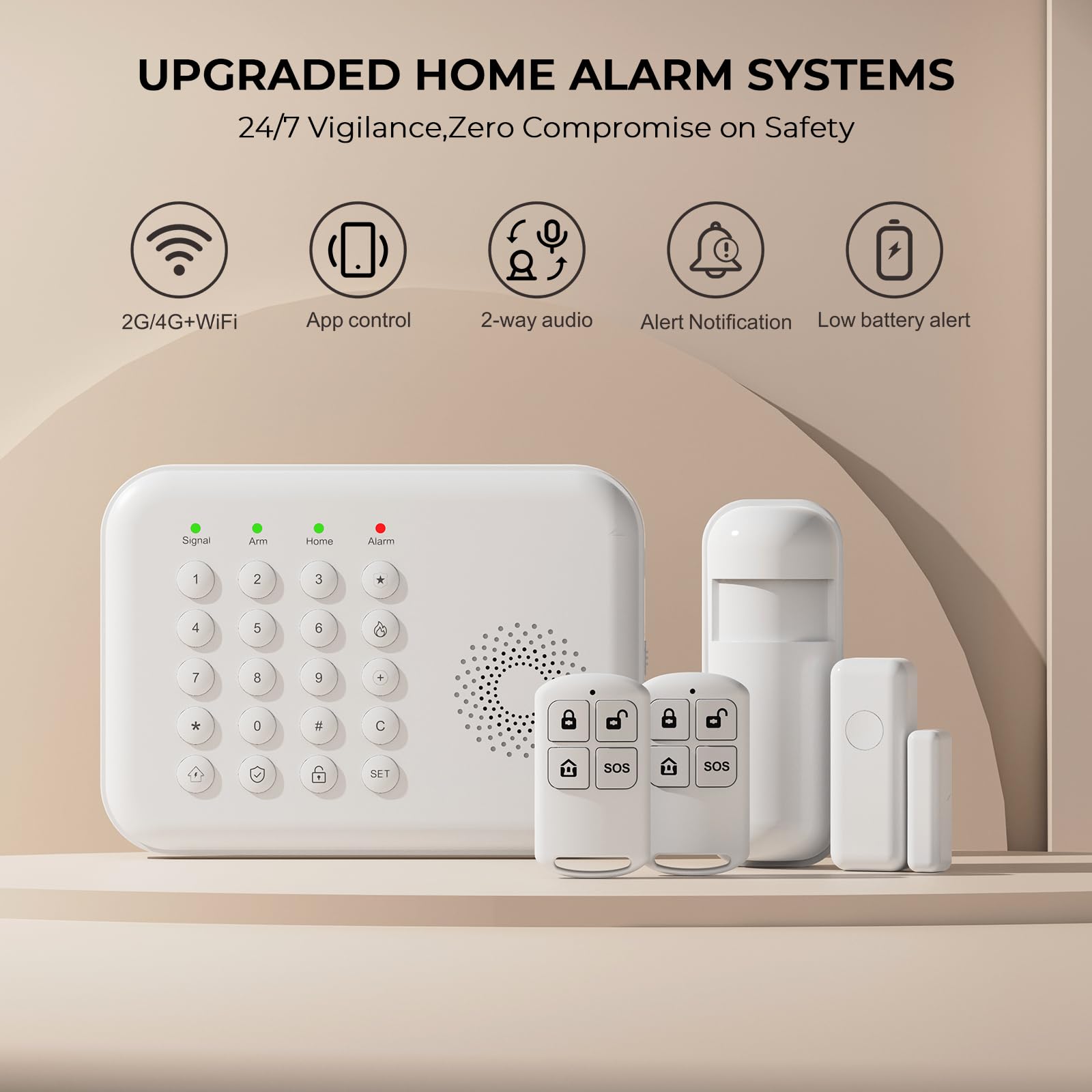 Kit d'alarme de sécurité domestique sans fil DIY