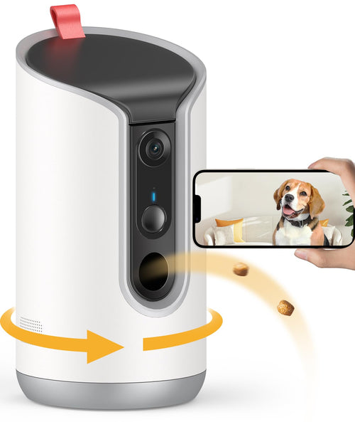 2K Pet Camera Treat Dispenser 360° View WiFi