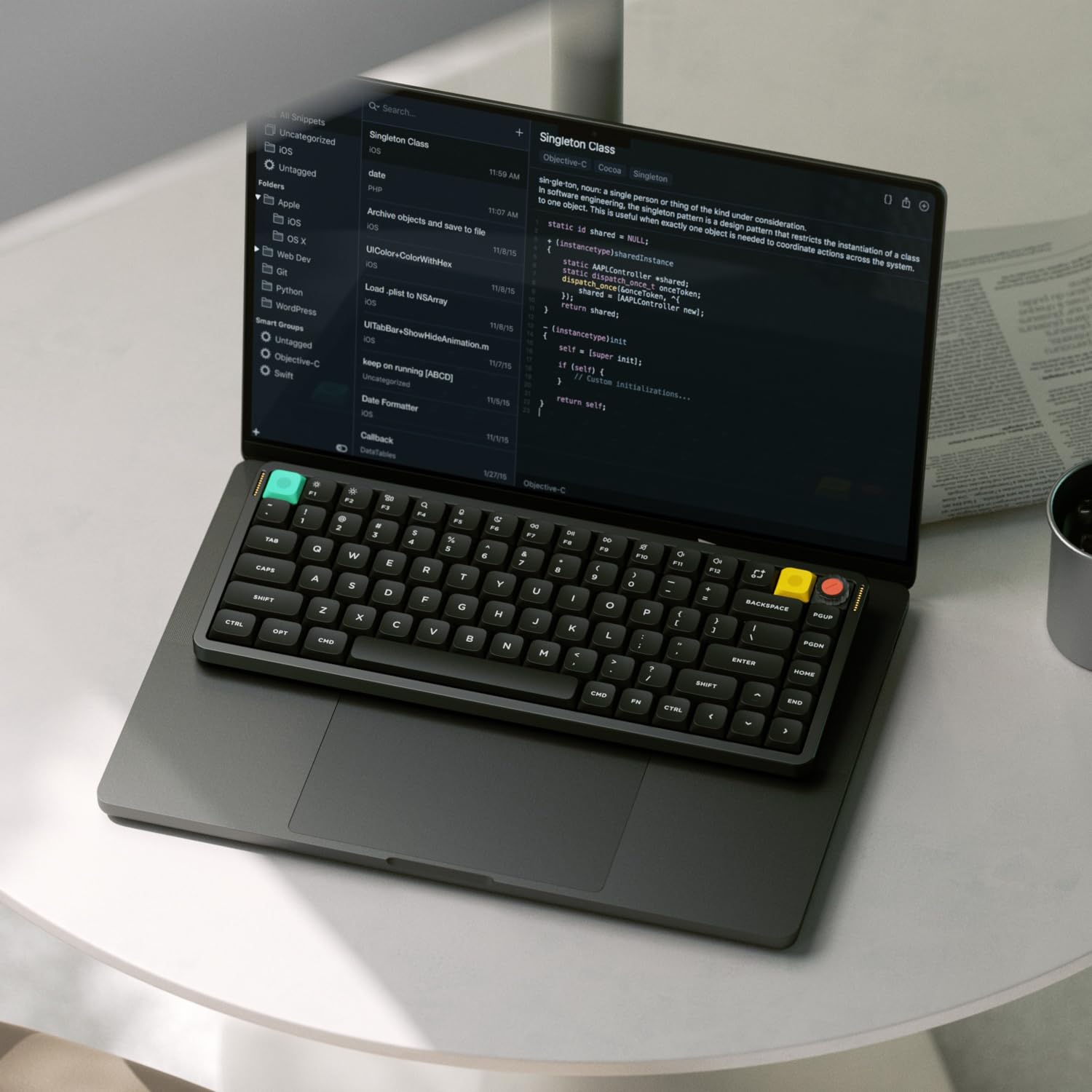 nuphy Air75 V3 Hot Swappable Wireless Mechanical Keyboard, 84 Keys 75% Custom Low Profile Keyboard with Knob, RGB Backlit, Gasket Mounted, Support Bluetooth/2.4GHz/USB-C,Black-Blush Nano