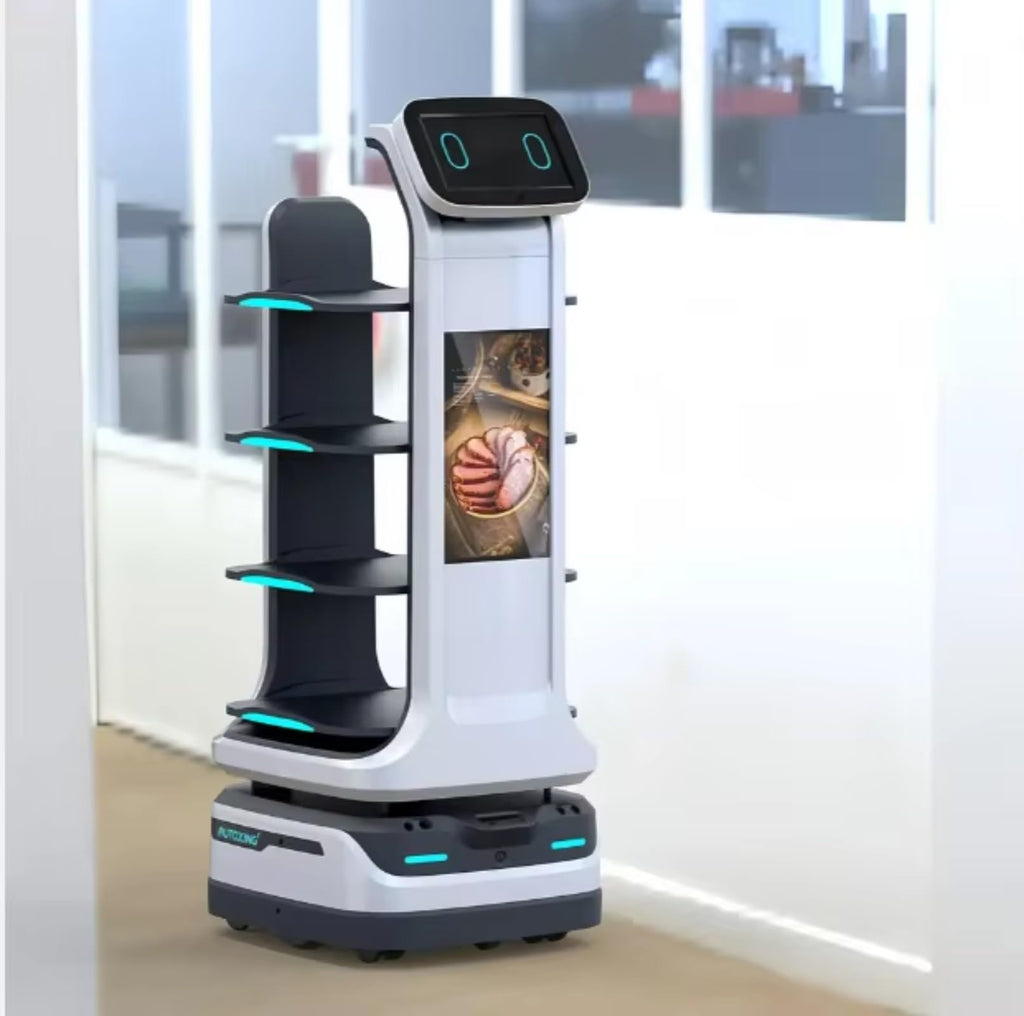 Kommerzieller Restaurant-Roboter mit intelligenter Navigation und Dual-Touchscreens