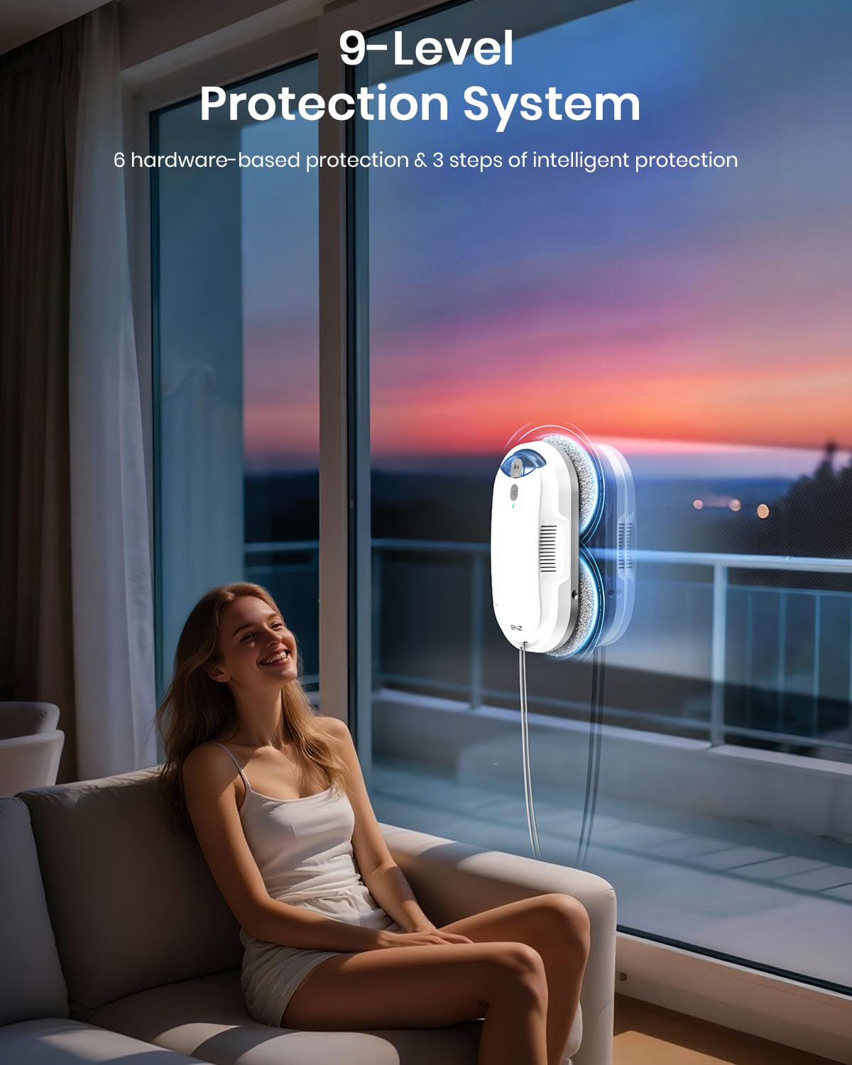 K1 Smart Window Cleaning Robot with Twin Turbo AI Path Planning Technology