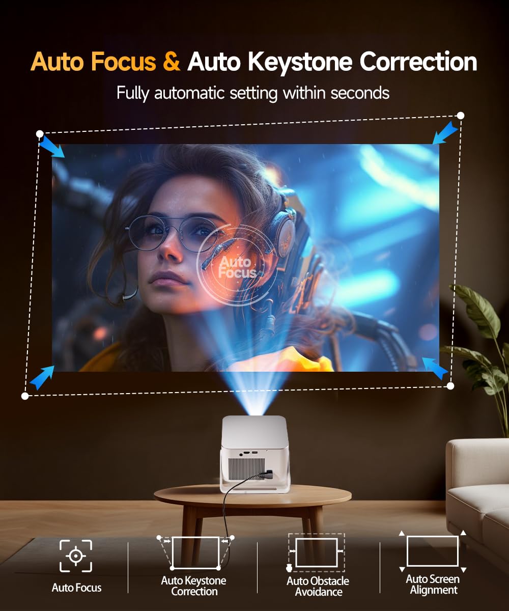 Native 1080P 600 ANSI Smart LED Projector HY350Max