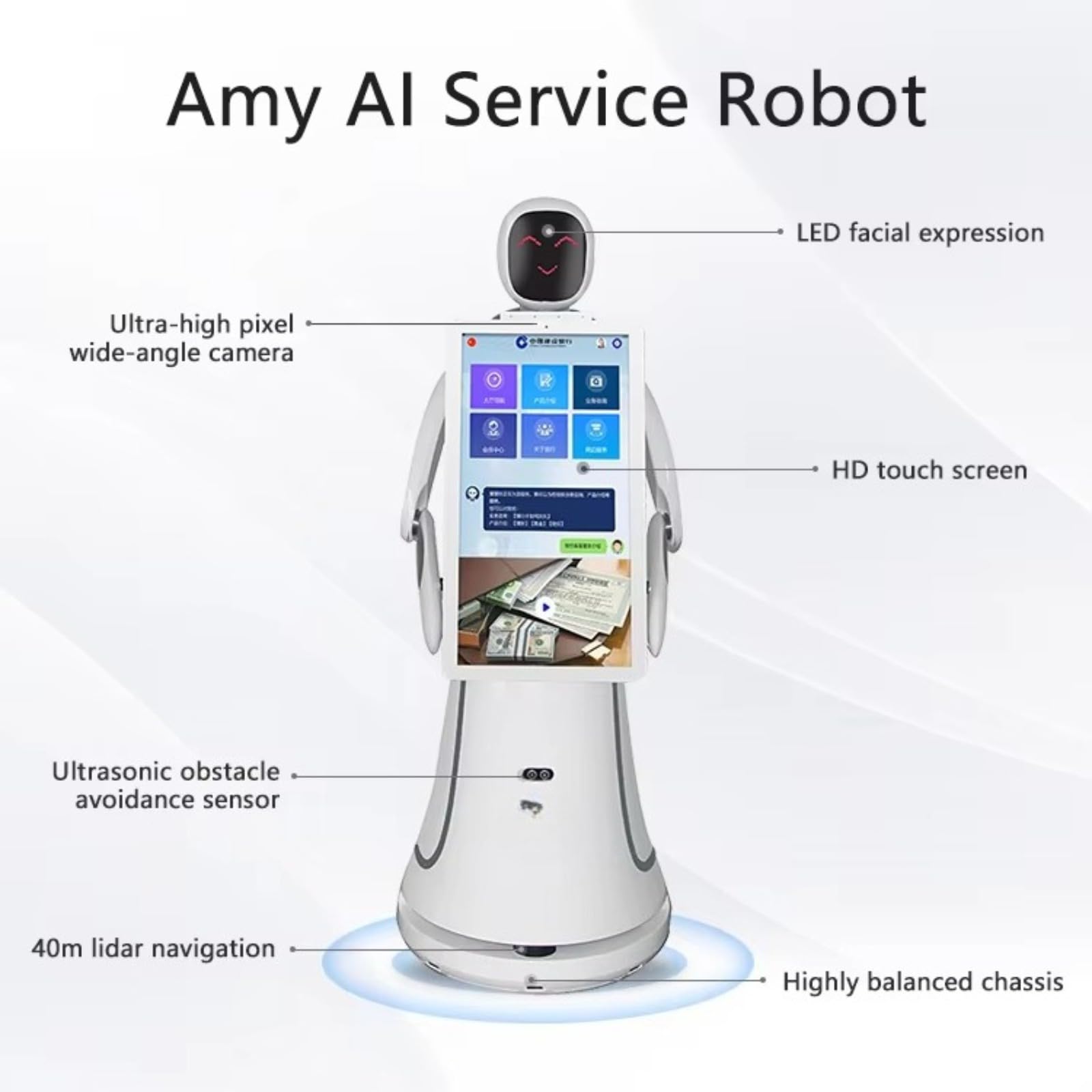 Commercial Greeter Robot Intelligent AI Voice Control