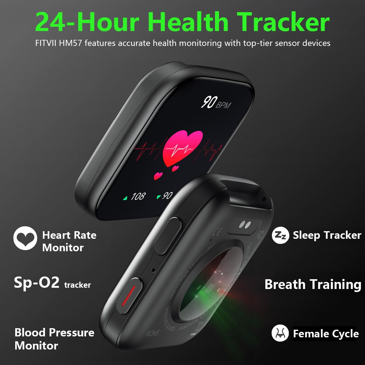 FITVII Smart Watch: Track Health, Answer Calls