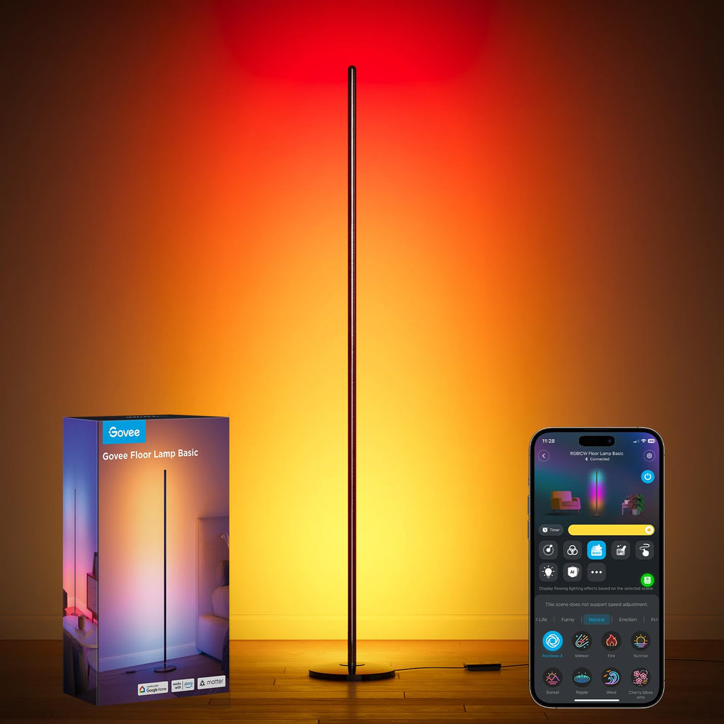 Smart RGBIC Corner Floor Lamp with App Control 1000lm