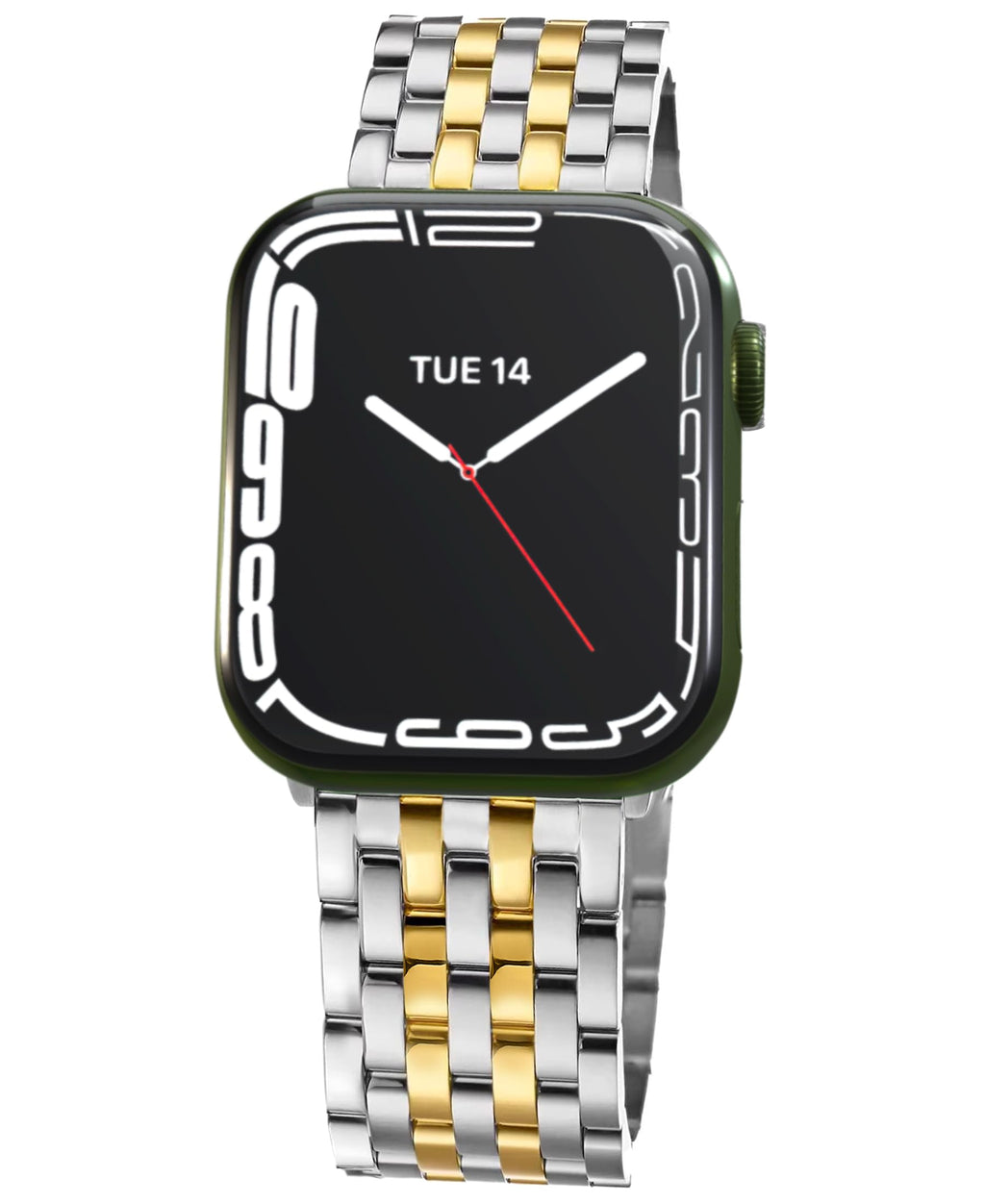 Двухцветный серебристо-золотой стальной ремешок для Apple Watch MC18-SGold-38