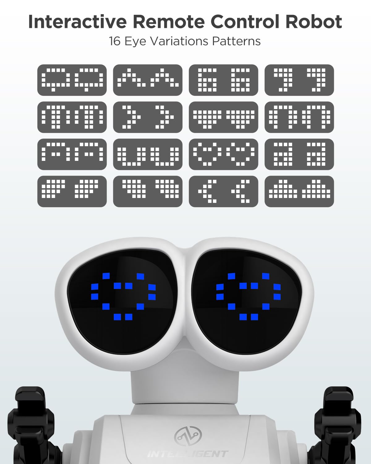 Robot de control remoto recargable con walkie talkies para niños