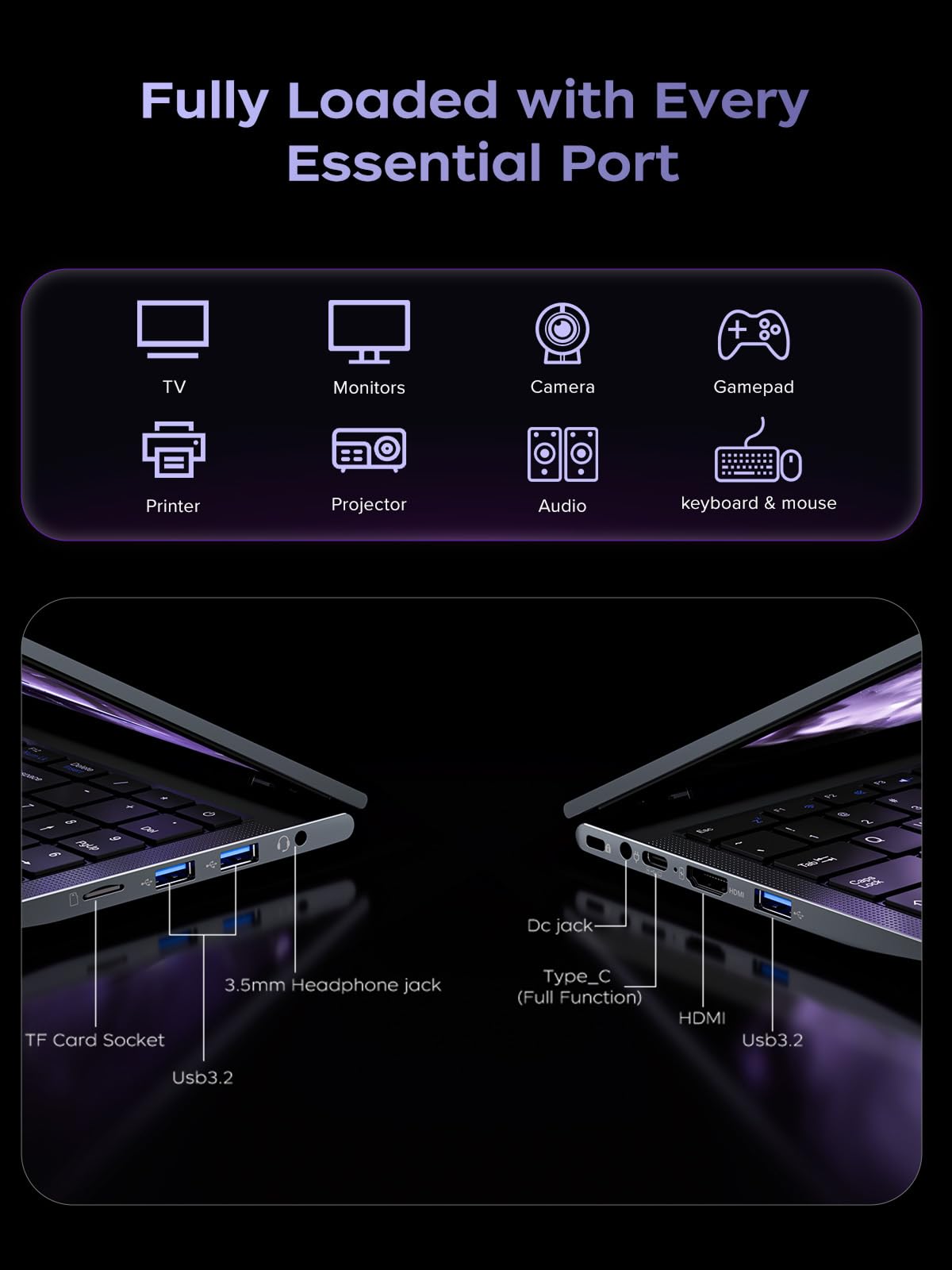 15.6" Игровой ноутбук с 1TB NVMe SSD и 16GB