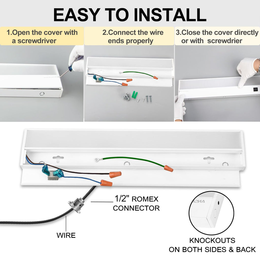 Sabit Quraşdırılan Şkaf Altı LED İşıqları 4-lü Paket 12