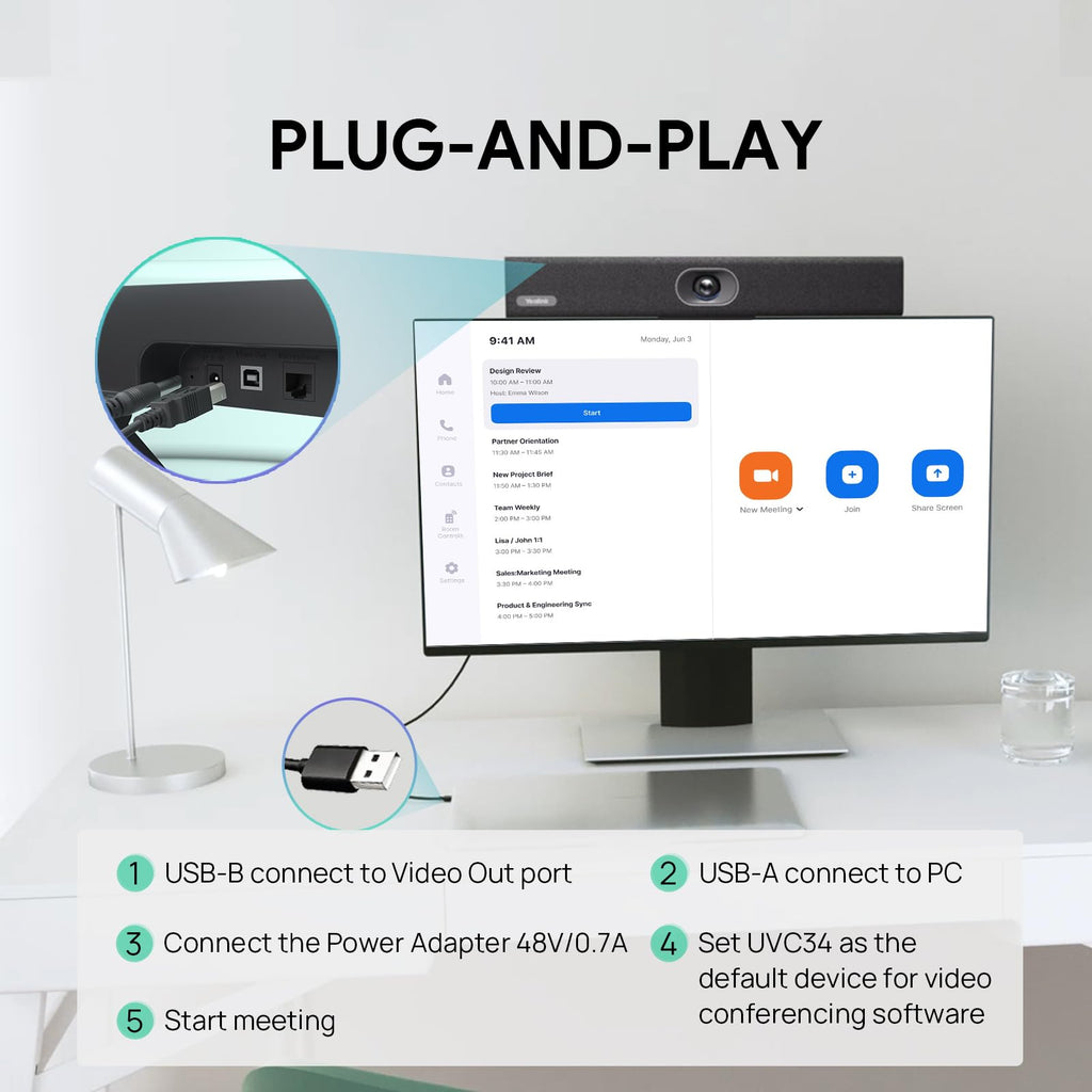 Система видеоконференций 4K UVC34 с 10 микрофонами и 8