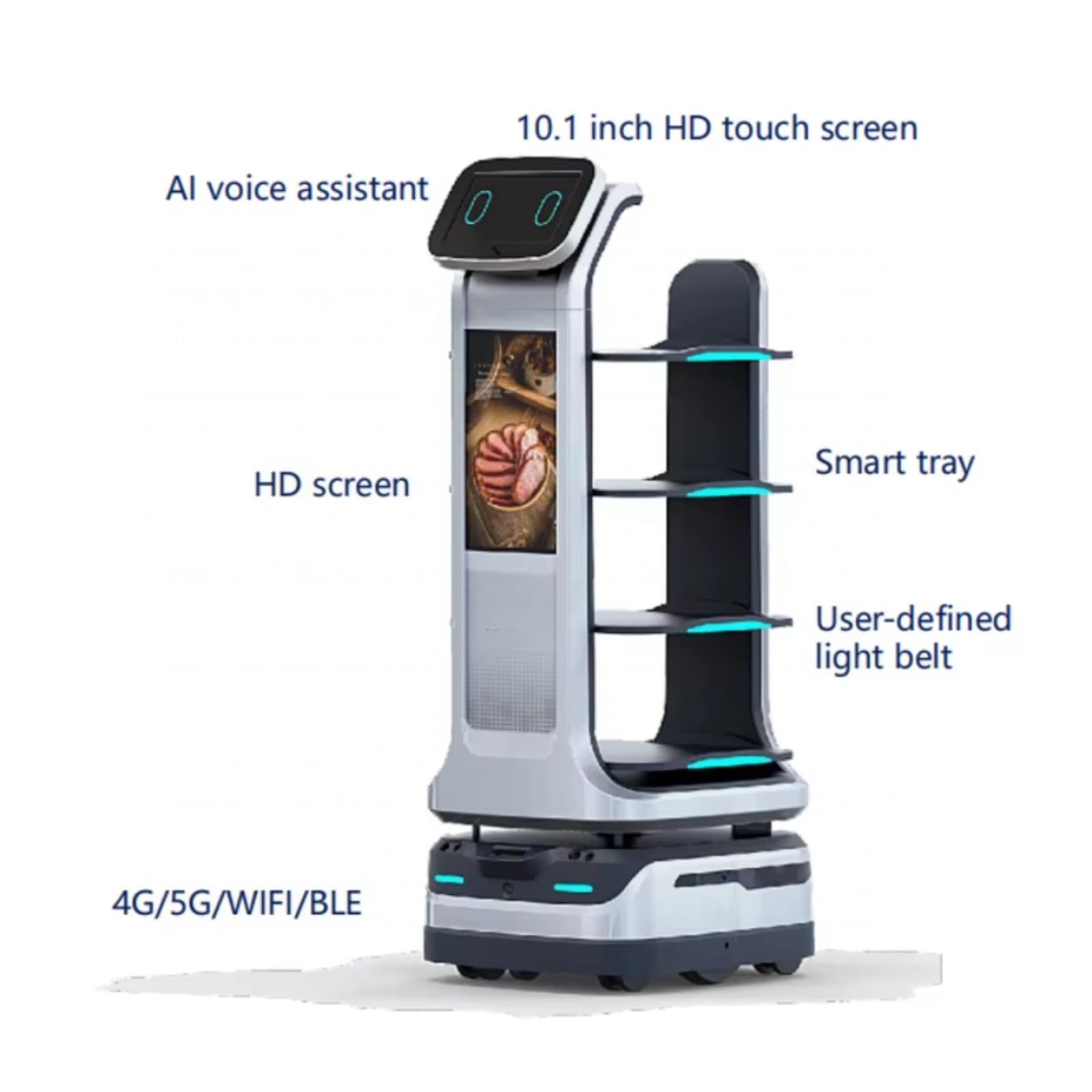 Smart Food Delivery Robot for Restaurants Hotels