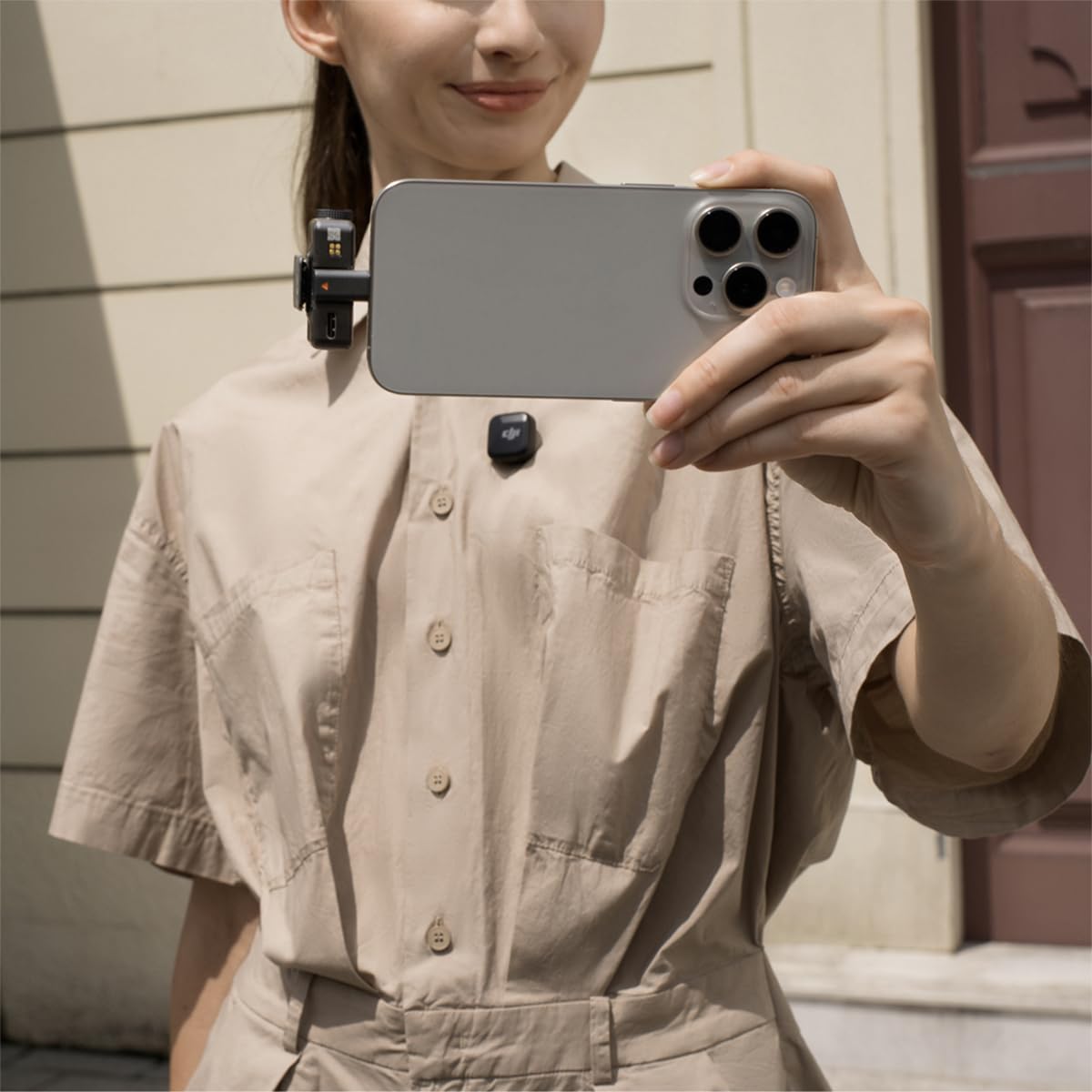 DJI Mic Mini (1 TX + 1 RX), Wireless Lavalier Microphone for iPhone/Camera/Android, Ultralight, Detail-Rich Audio, Noise Cancelling, Automatic Limiting, Vlog, Streaming, 400m Transmission