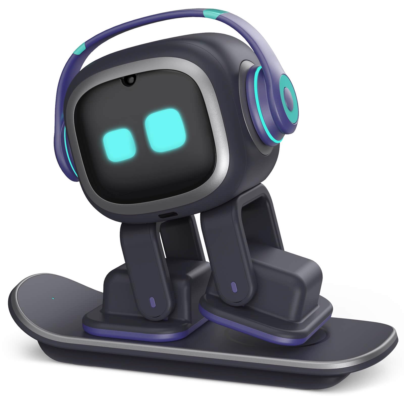 EMO AI Desk Robot Companion — ChatGPT, Voice Commands, Dancing, Wide-Angle Camera, Black