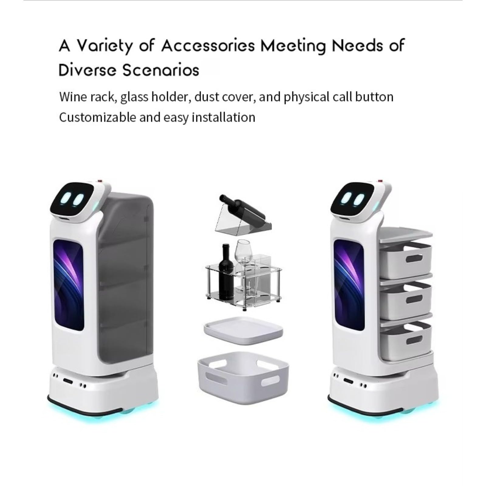 HD Ekranlı Muxtar Yemək Çatdırılması Robotu Model LYJ-SCJIQI-102801