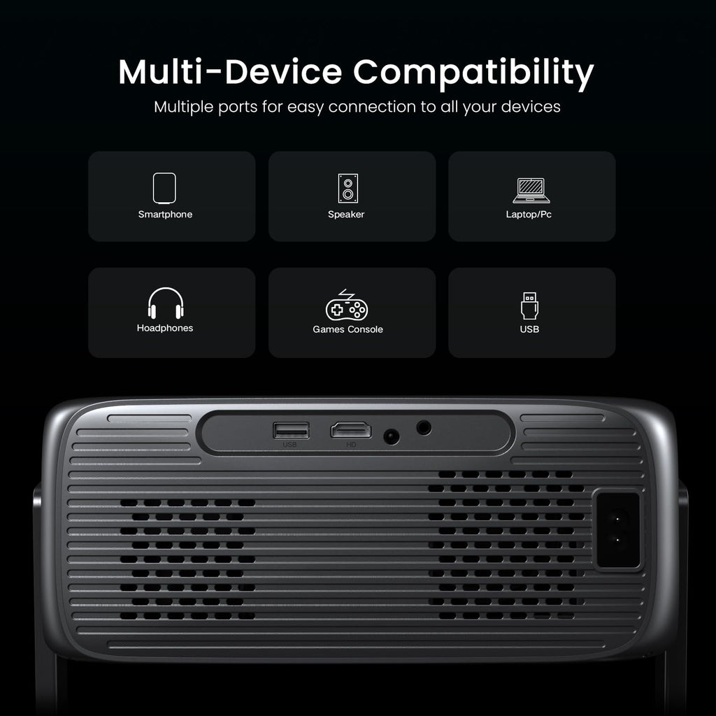 Google TV 4K Outdoor Projector 2000 ANSI HAPPRUN