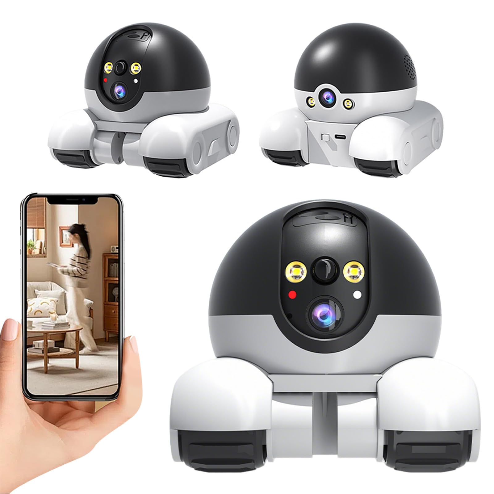 Anedios 1080P Dual Lens Rörlig Robotövervakningskamera