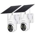 Telecamere di Sicurezza Esterna Wireless Solari 2K 2 Pezzi