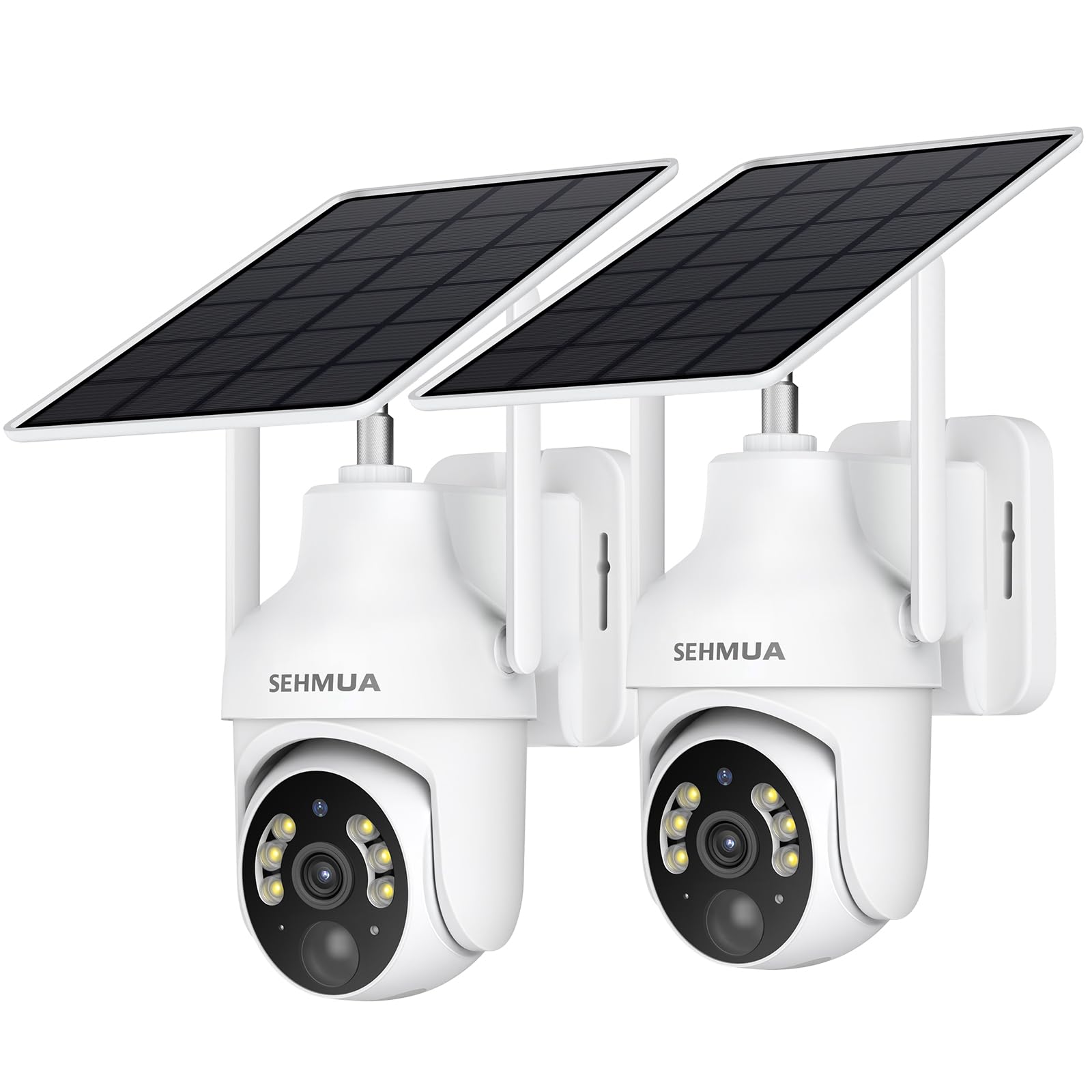 Telecamere di Sicurezza Esterna Wireless Solari 2K 2 Pezzi