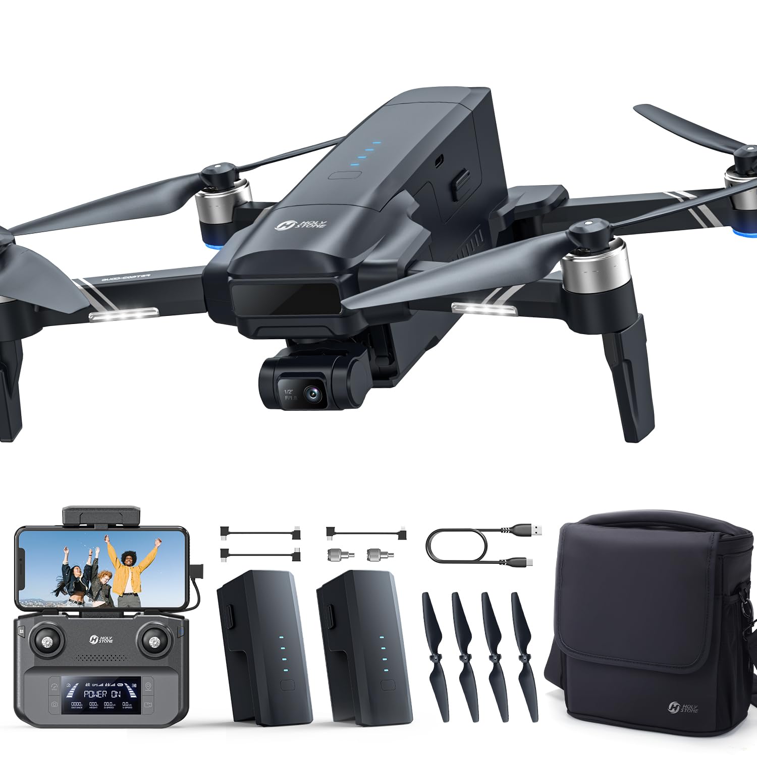 3-Achsen-Gimbal-Drohne mit 4K-Kamera GPS HS600D