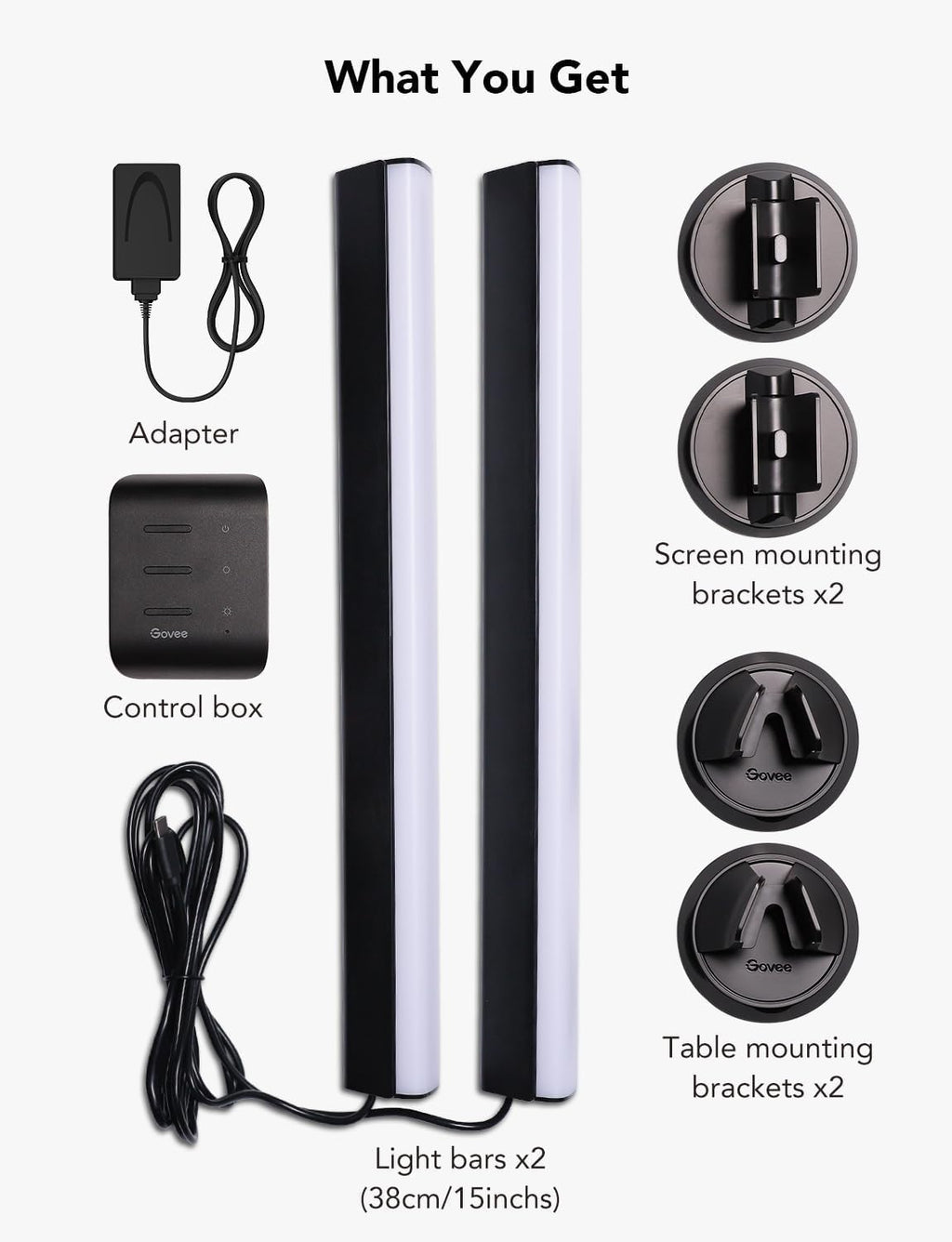Barras de Luz RGBIC para TV de 15 Pulgadas