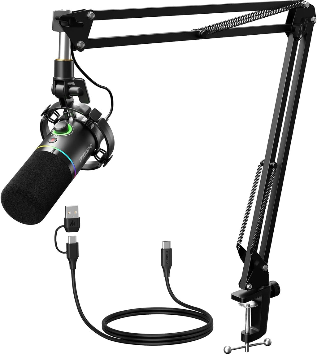 Kit de Micrófono Dinámico XLR/USB PD200XS Negro