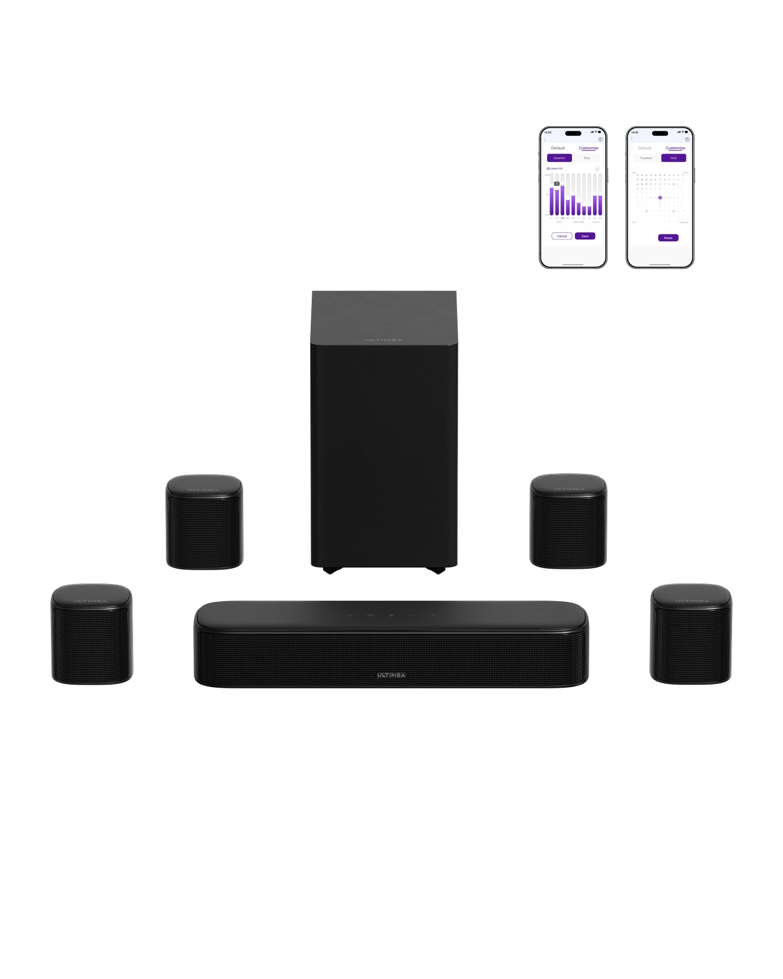 Barra de Sonido Inmersiva 7.1ch con Subwoofer Inalámbrico Modelo