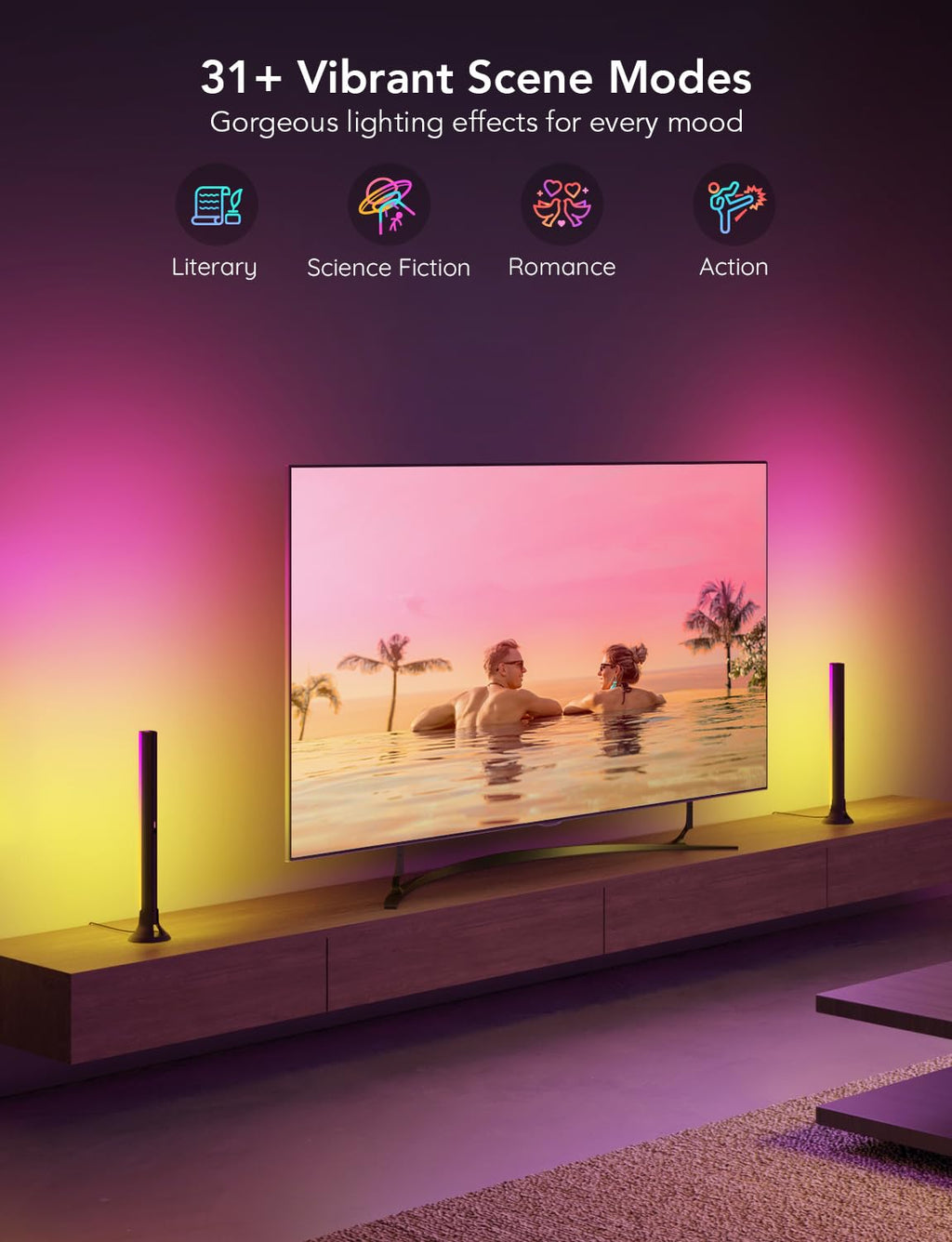 Barras de Luz RGBIC para TV de 15 Pulgadas