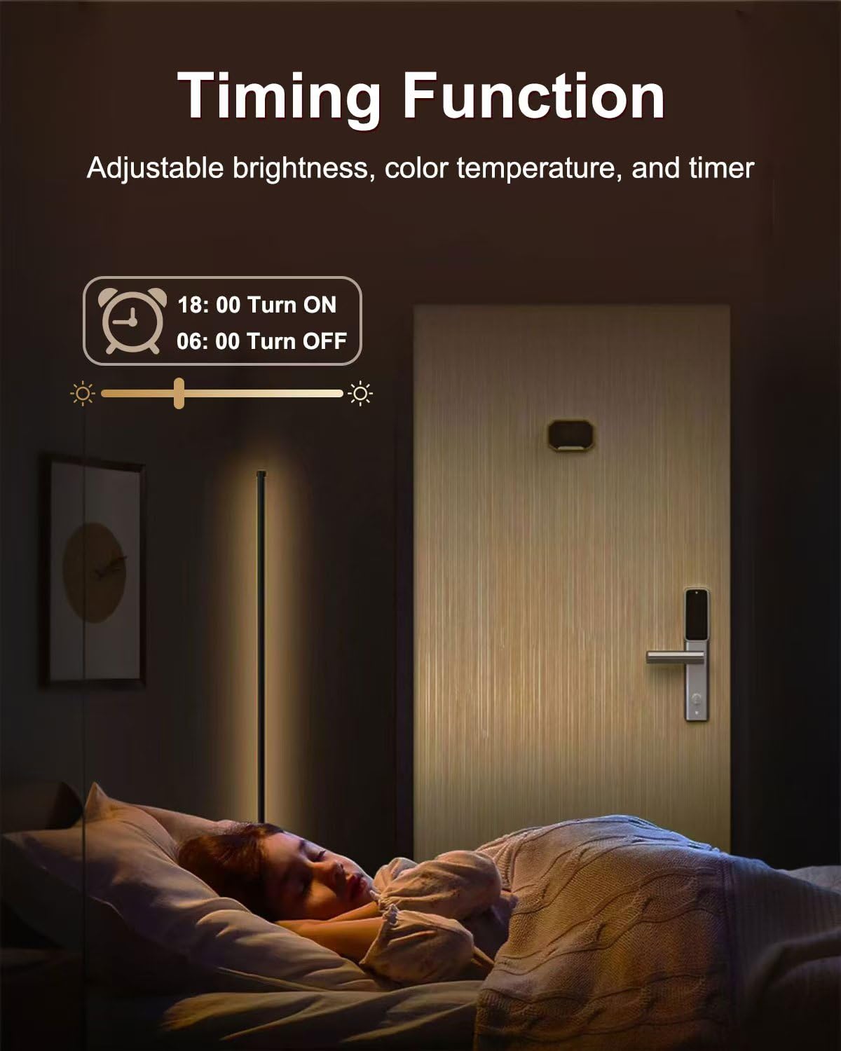 Keepsmile Smart RGB LED Corner Floor Lamp,172 LEDs Bright Standing Lamps for Living Room with APP and Remote,Modern Floor Lamp with Music Sync and 16 Million Colors, Ambient Lighting for Bedroom