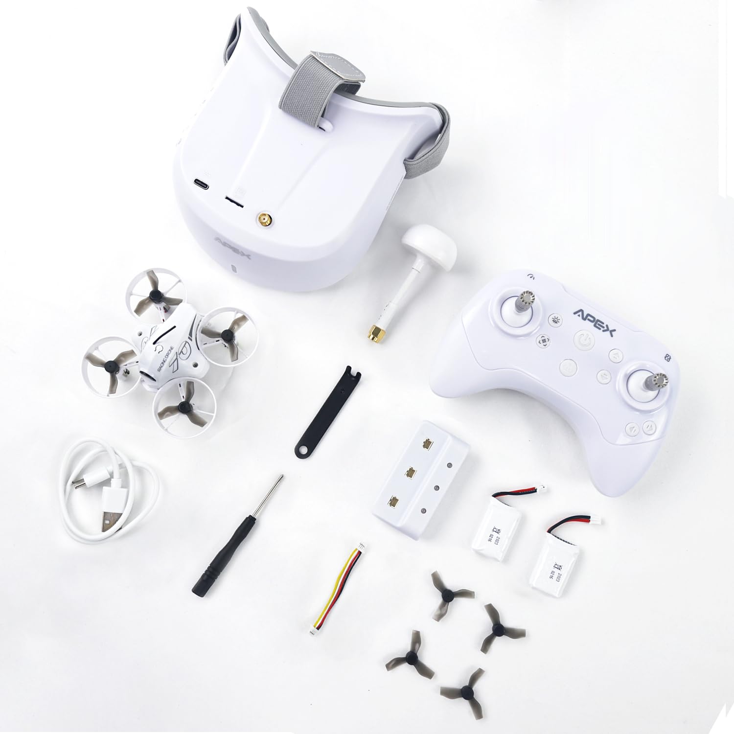 APEX FPV Drone Kit,FPV Goggles,First-person view drone,FPV Racing Drone for Beginners,Low-Latency 5.8G Transmission, Drop-Resistant,VR70-2.0