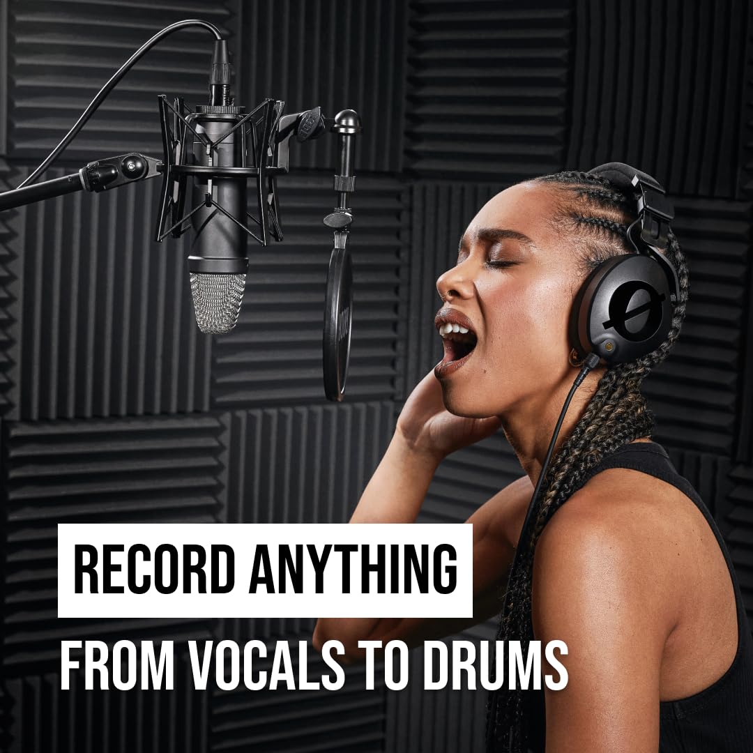 RØDE NT1 Signature Series Large-Diaphragm Condenser Microphone with Shock Mount, Pop Filter and XLR Cable for Music Production, Vocal Recording, Streaming and Podcasting (Black)