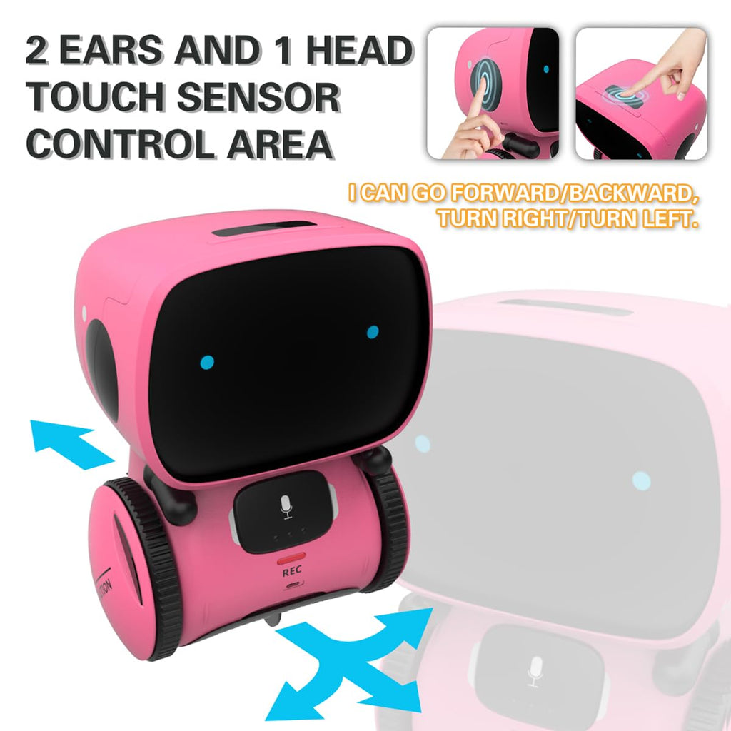 98K Robot Toys for Girls and Boys Rechargeable, Touch and Voice Control Robots Interactive Talking Smart Partner and Teacher with Singing, Dancing, STEM Toy Gifts for Kids Age 3 and Up