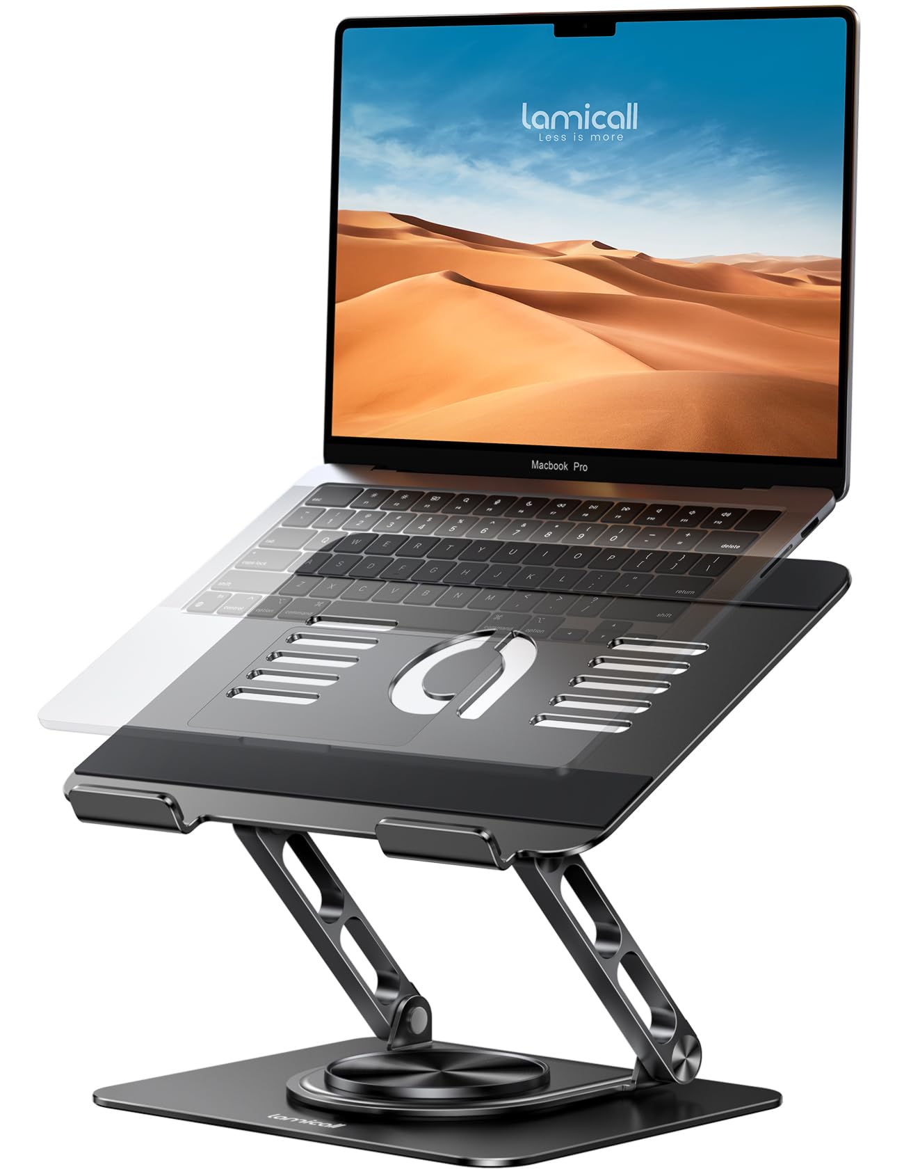 Soporte para laptop de aluminio giratorio 360° STDL04