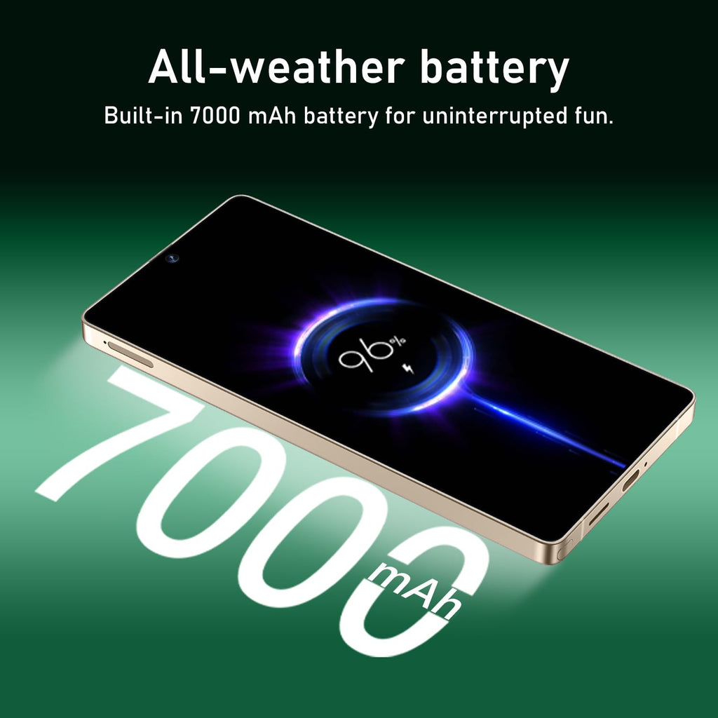 UIOUOR I25 Ultra: 6.99" FHD+ Android 14 Smartphone | 12GB+512GB | 108MP+68MP Camera | 7000mAh Battery | Built-in Stylus Pen | Blazing Fast Performance (Desert Titanium)