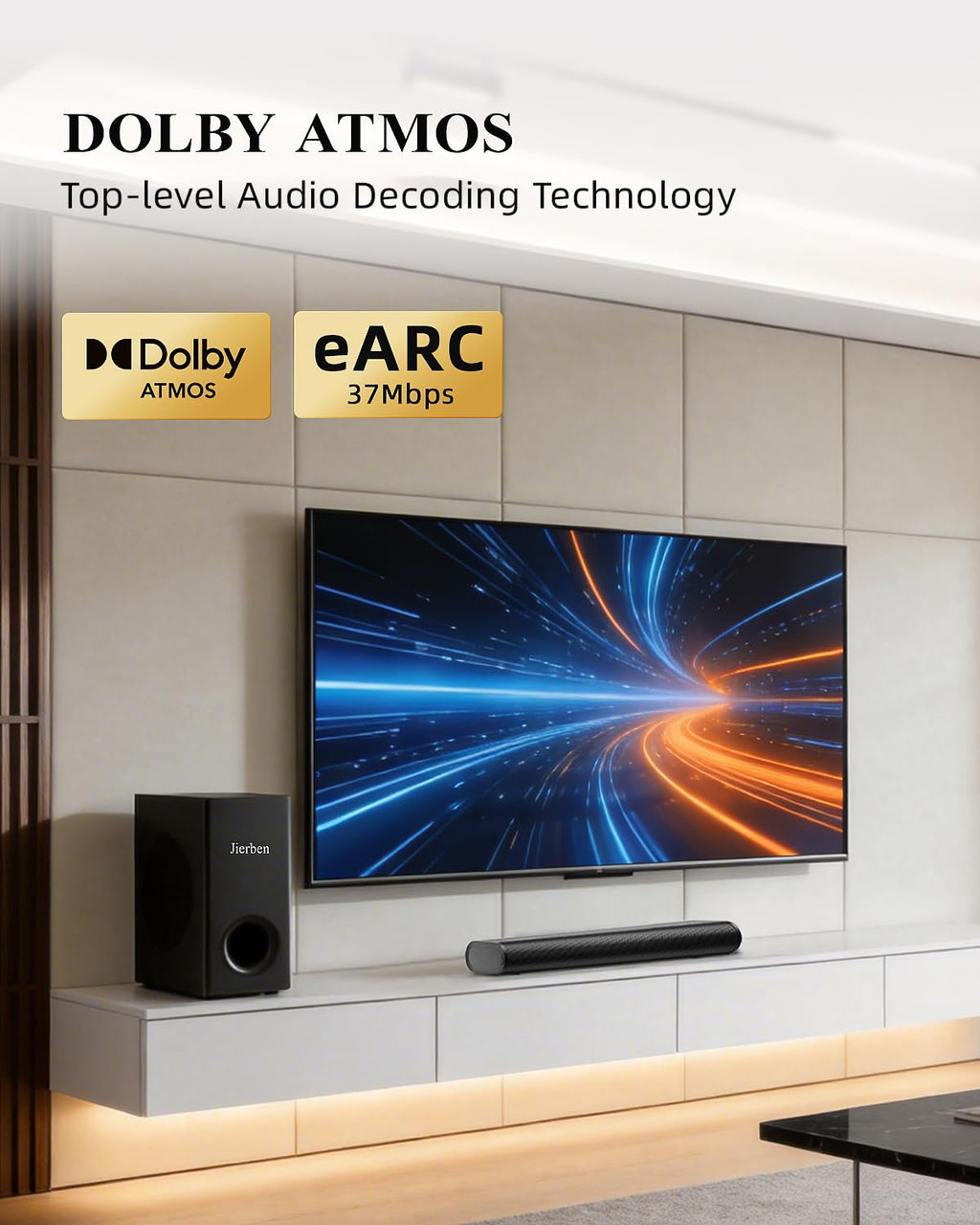 Barra de Sonido Dolby Atmos con Subwoofer Inalámbrico Sistema