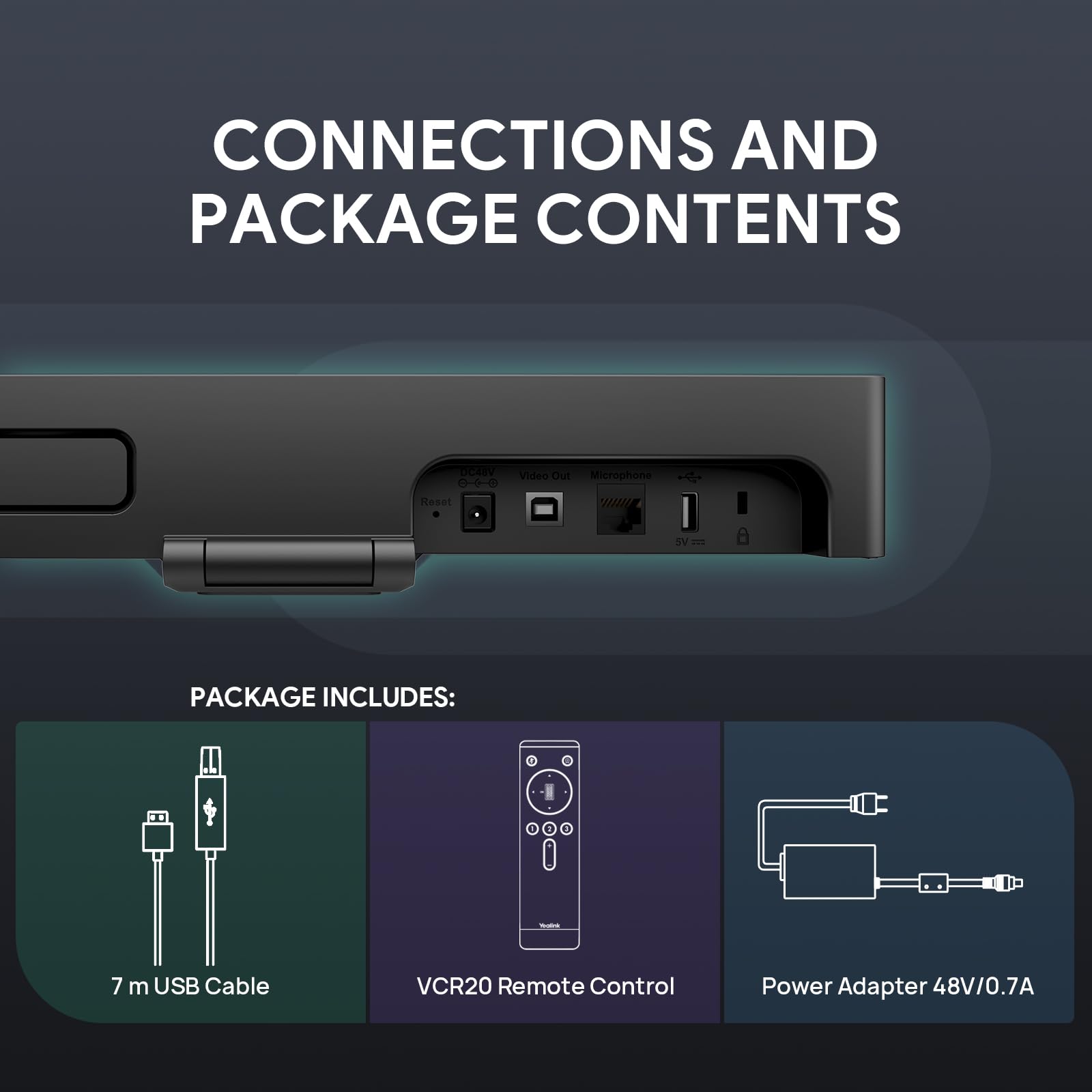 4K USB-камера для видеоконференций с углом обзора 120° UVC34