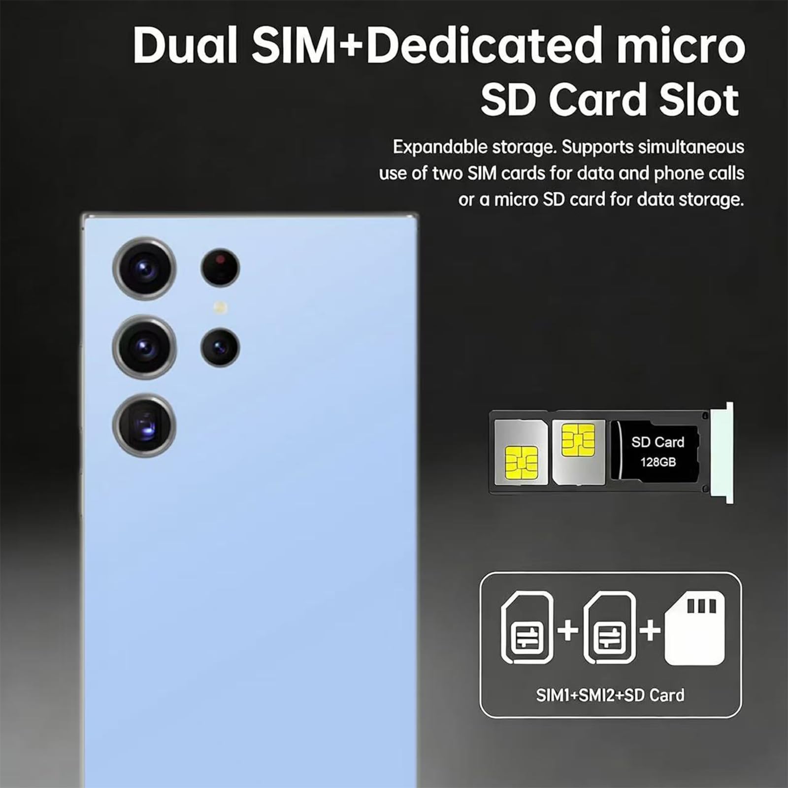 Kilidlənməmiş 5G Cüt SIM 8GB+256GB I25 Ultra Smartfonu
