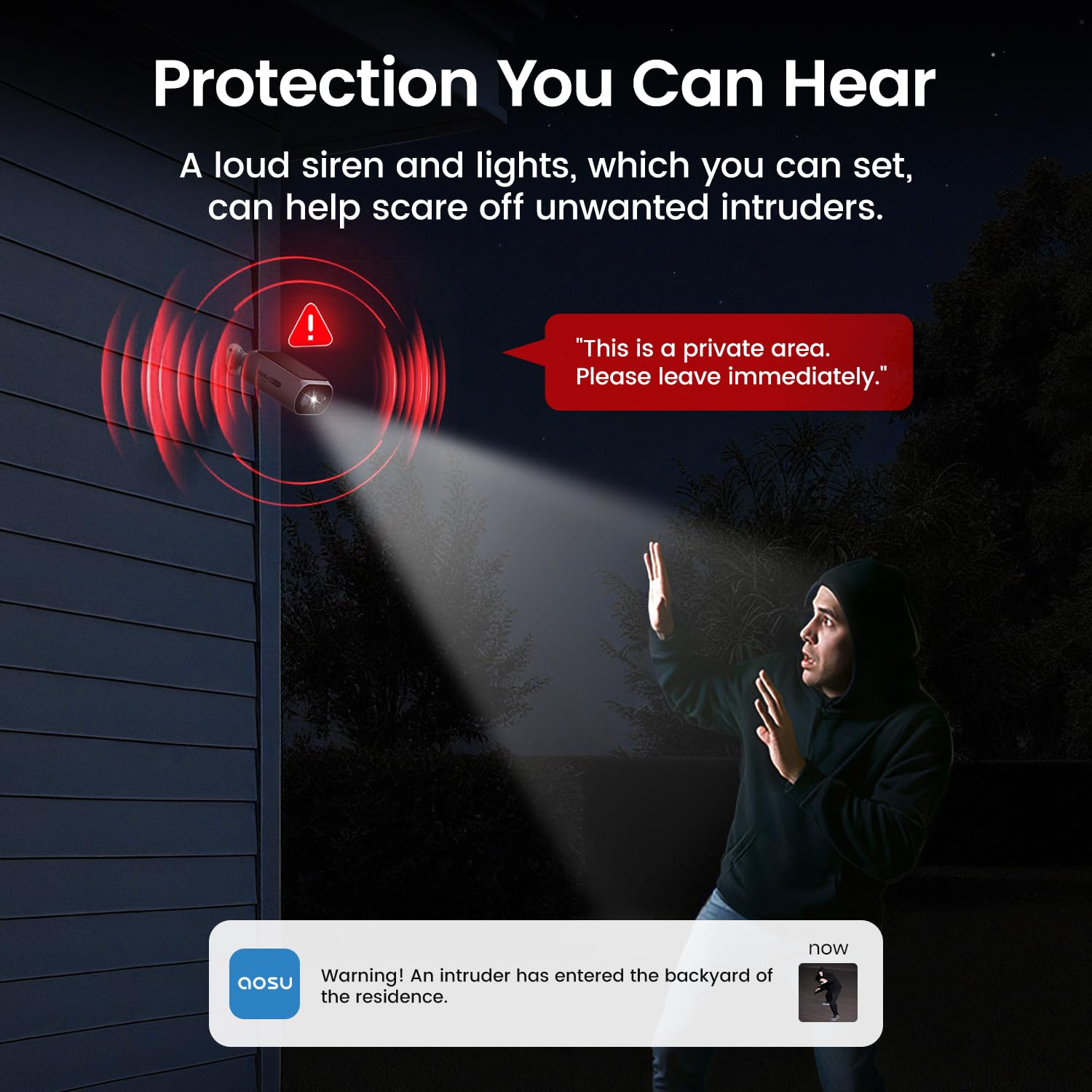 aosu Solar Security Cameras Wireless Outdoor, 2Mins DIY Installation, No Subscription Required Cameras for Home Security System, Local Storage, 2K Color Night Vision, 2.4&5GHz WiFi, 4 Cam-kit