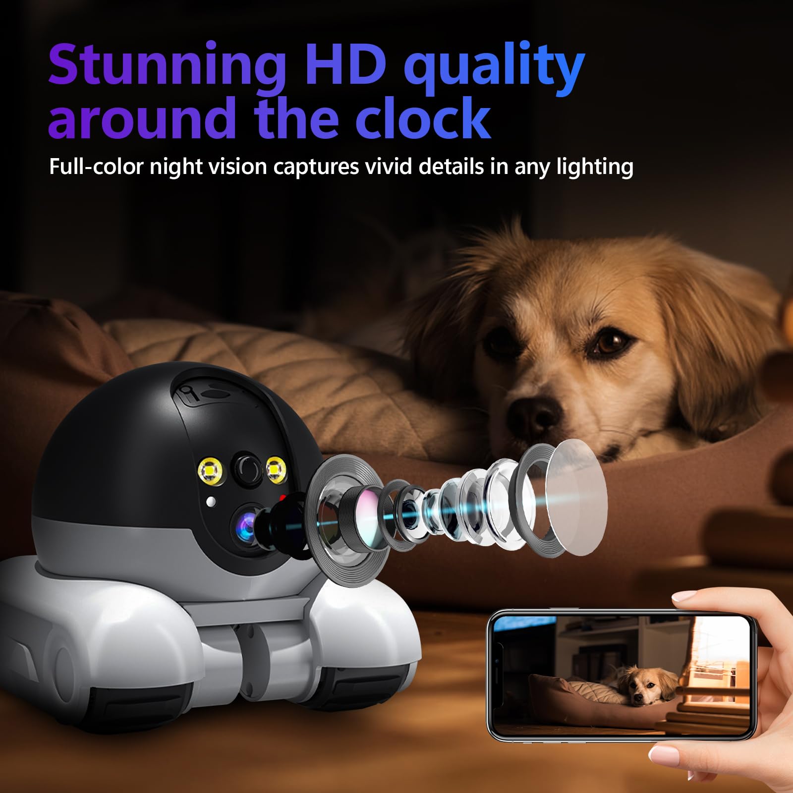 Wi-Fi Mobile Patrol Robot Camera for Home Monitoring and Security