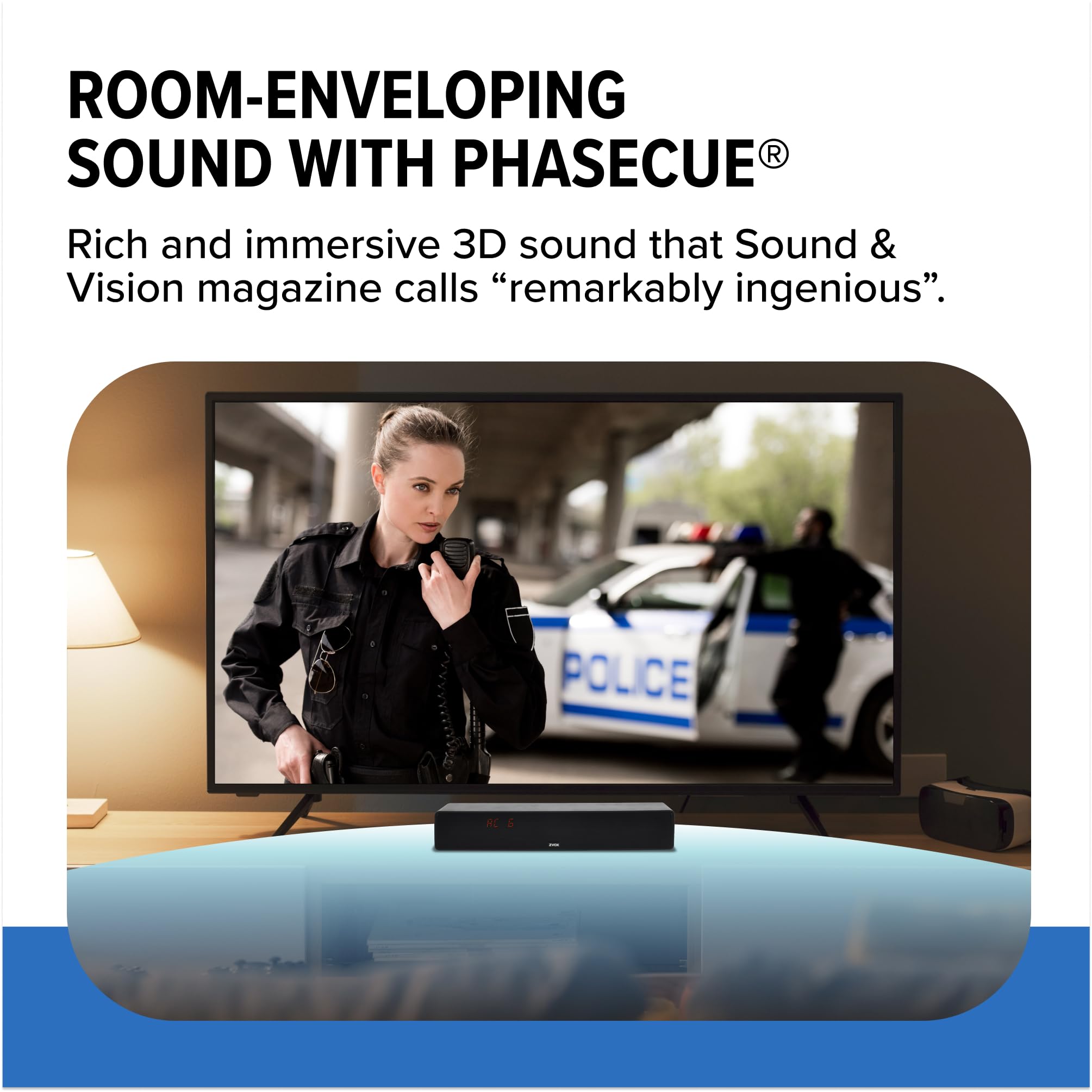 ZVOX Dialogue Clarifying Sound Bar with Hearing Tech