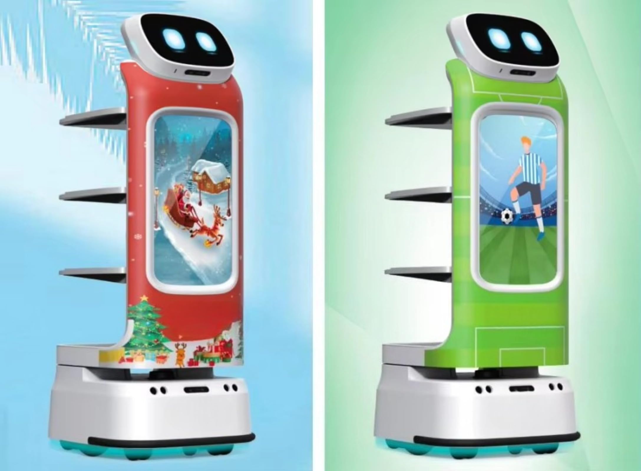 Коммерческий робот для доставки еды с многоярусной навигацией