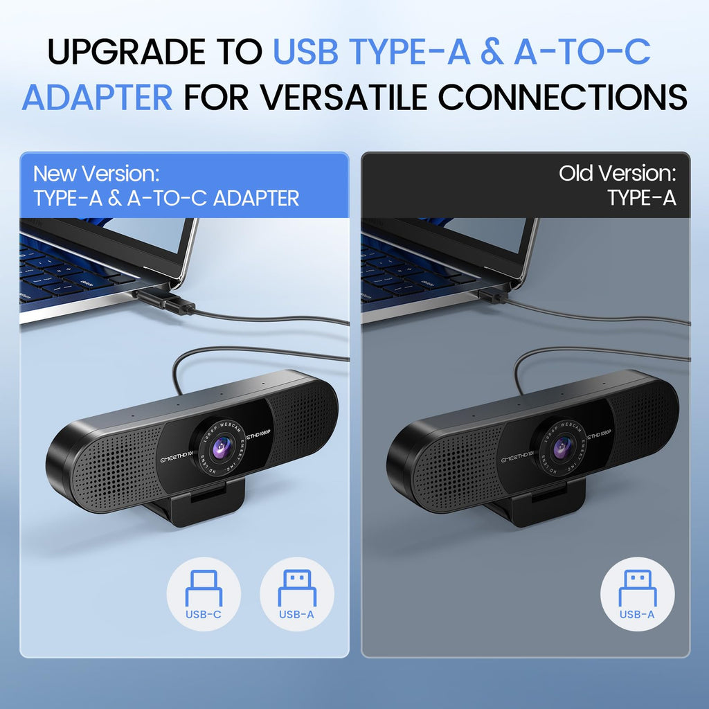 EMEET C960 1080P Webcam with Dual Microphones