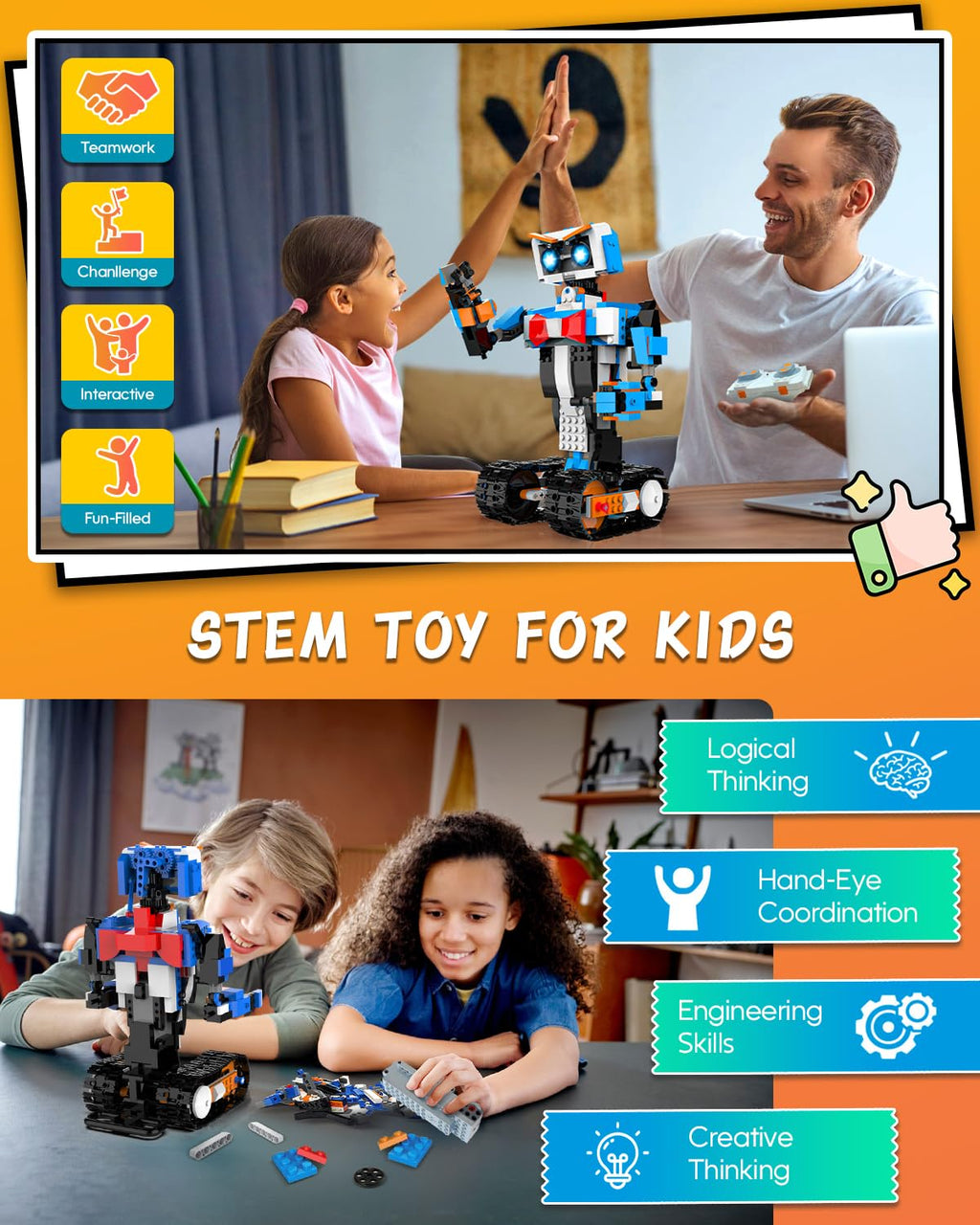 STEM-Roboter-Bausatz mit App-Steuerung 3 Modelle