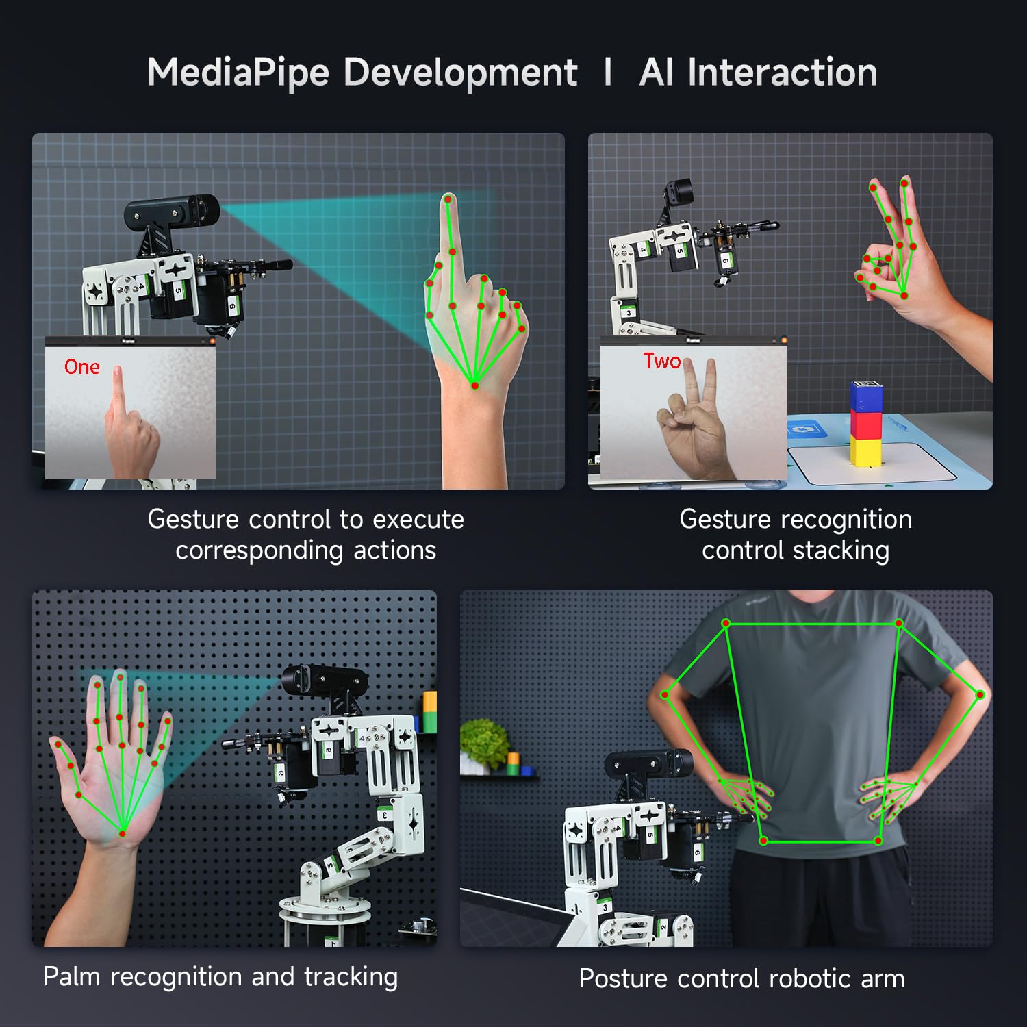 6DOF Robotic Arm with 3D Vision AI Intelligence Educational