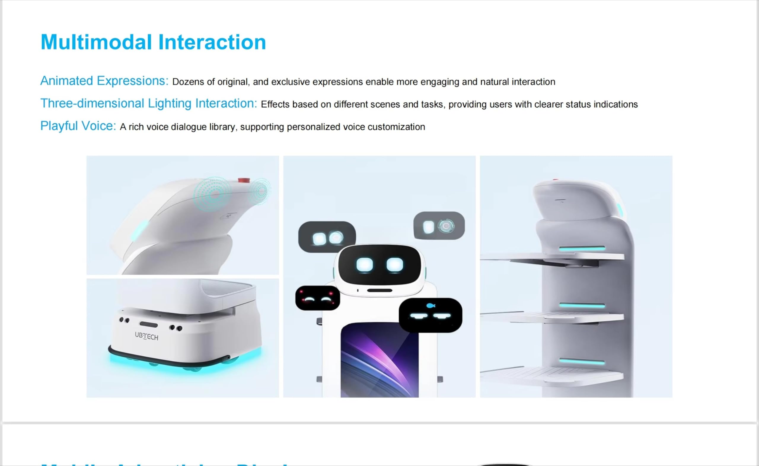 Gewerblicher Essenslieferroboter mit Mehrfach-Tablett-Navigation