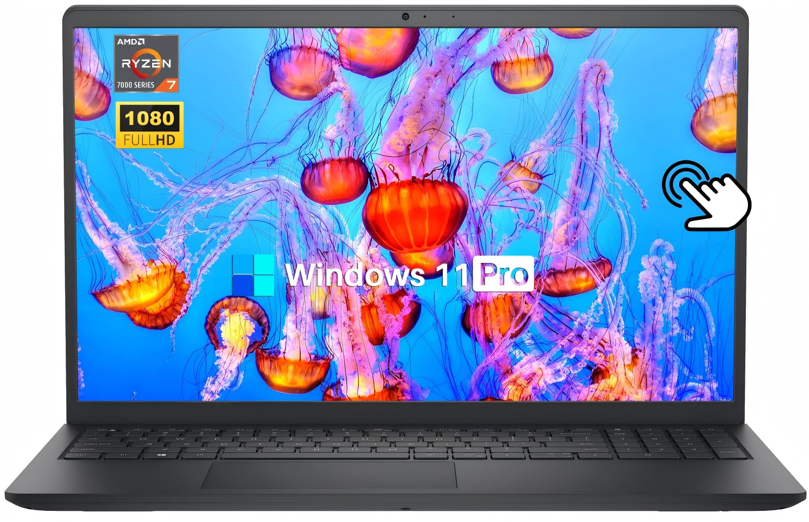 15.6" FHD Touchscreen Laptop, AMD Ryzen 7 7730U, 16GB
