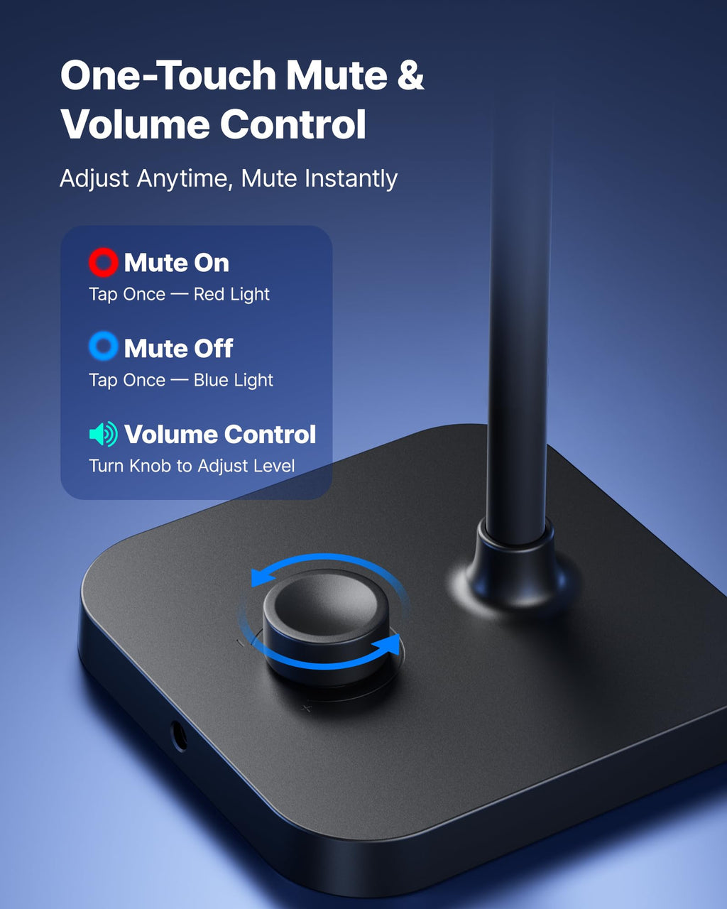Micrófono USB 192kHz/24-Bit con Cancelación de Ruido ENC para