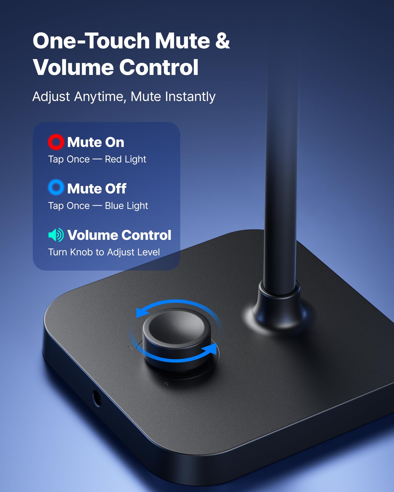 BOYA CM40 Computer USB Microphone for PC, Laptop, Mac & Phones with 192kHz/24-Bit, ENC Noise Cancellation, 0–30 dB Gain, One-Touch Mute, Headphone Monitoring, Gooseneck Microphone for Gaming Podcast