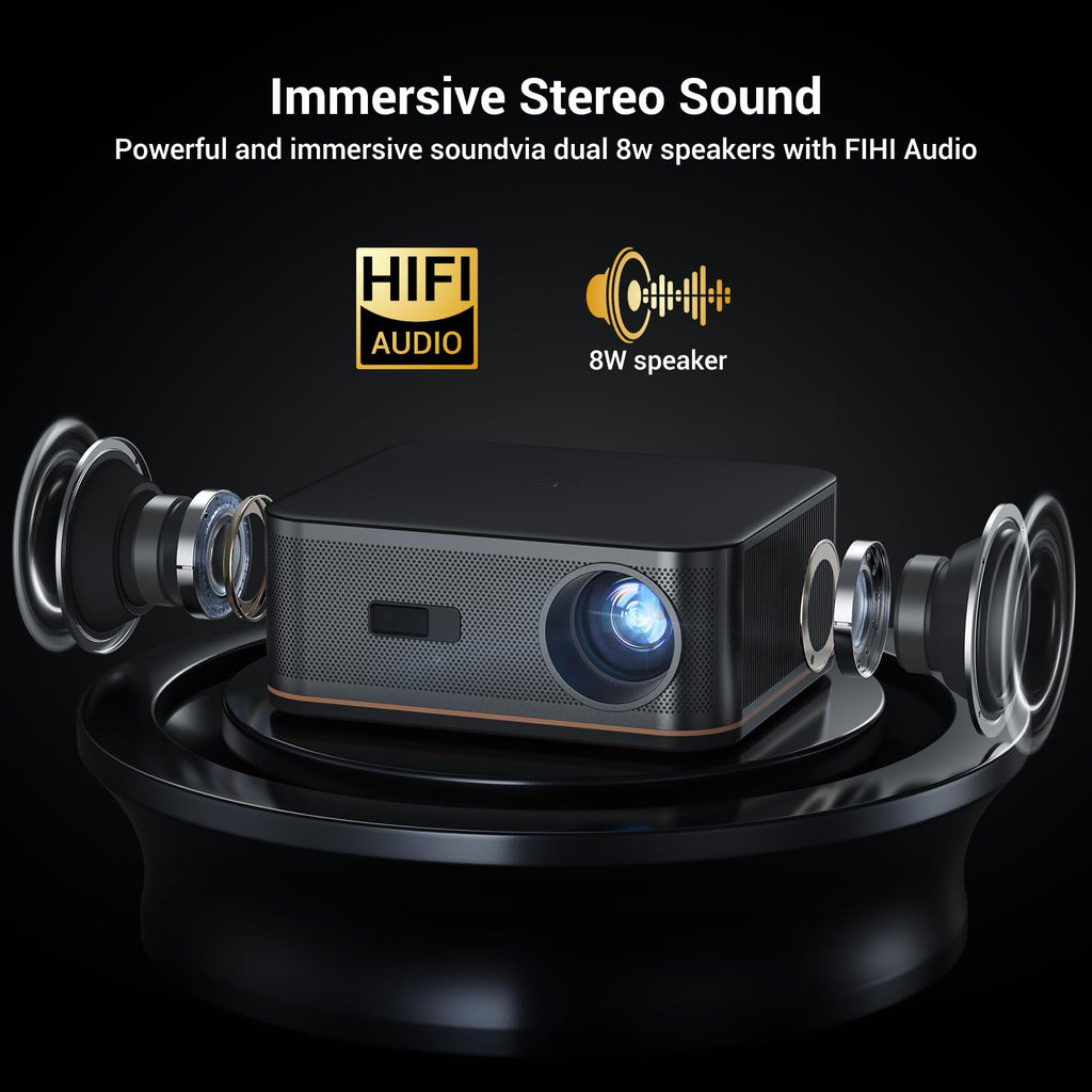2000 ANSI 4K Decoding Projector WiFi 6 Auto Focus